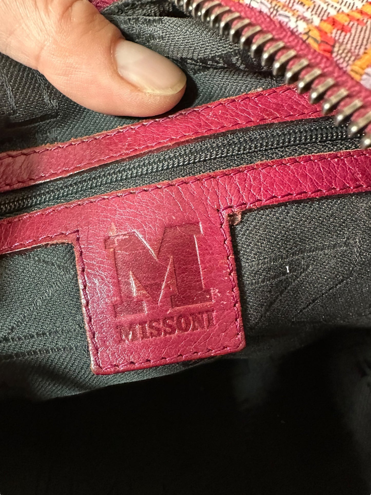 Missoni borsa vintage  in tela jacquard