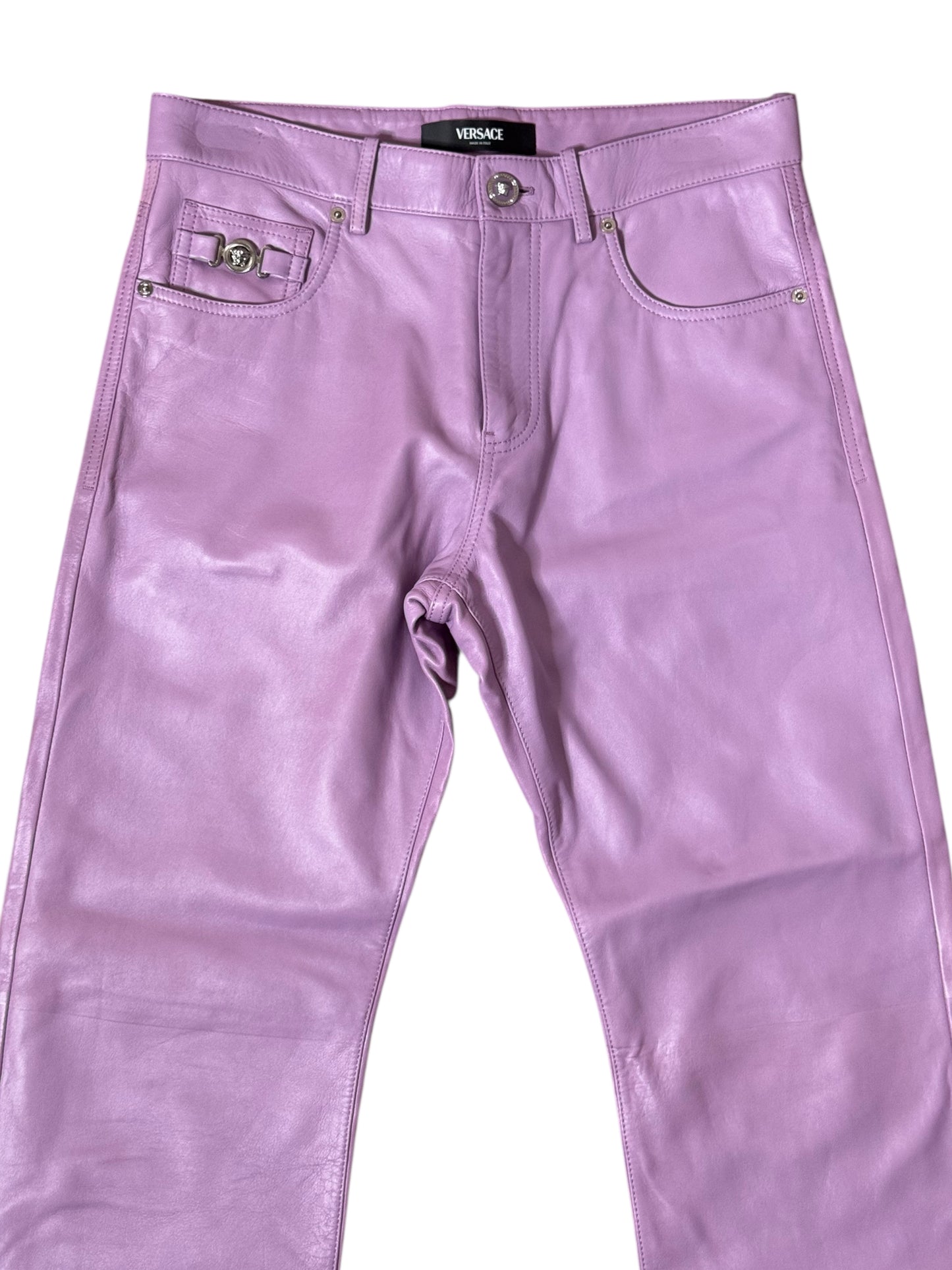 Pantaloni in pelle da uomo Versace - taglia IT 48