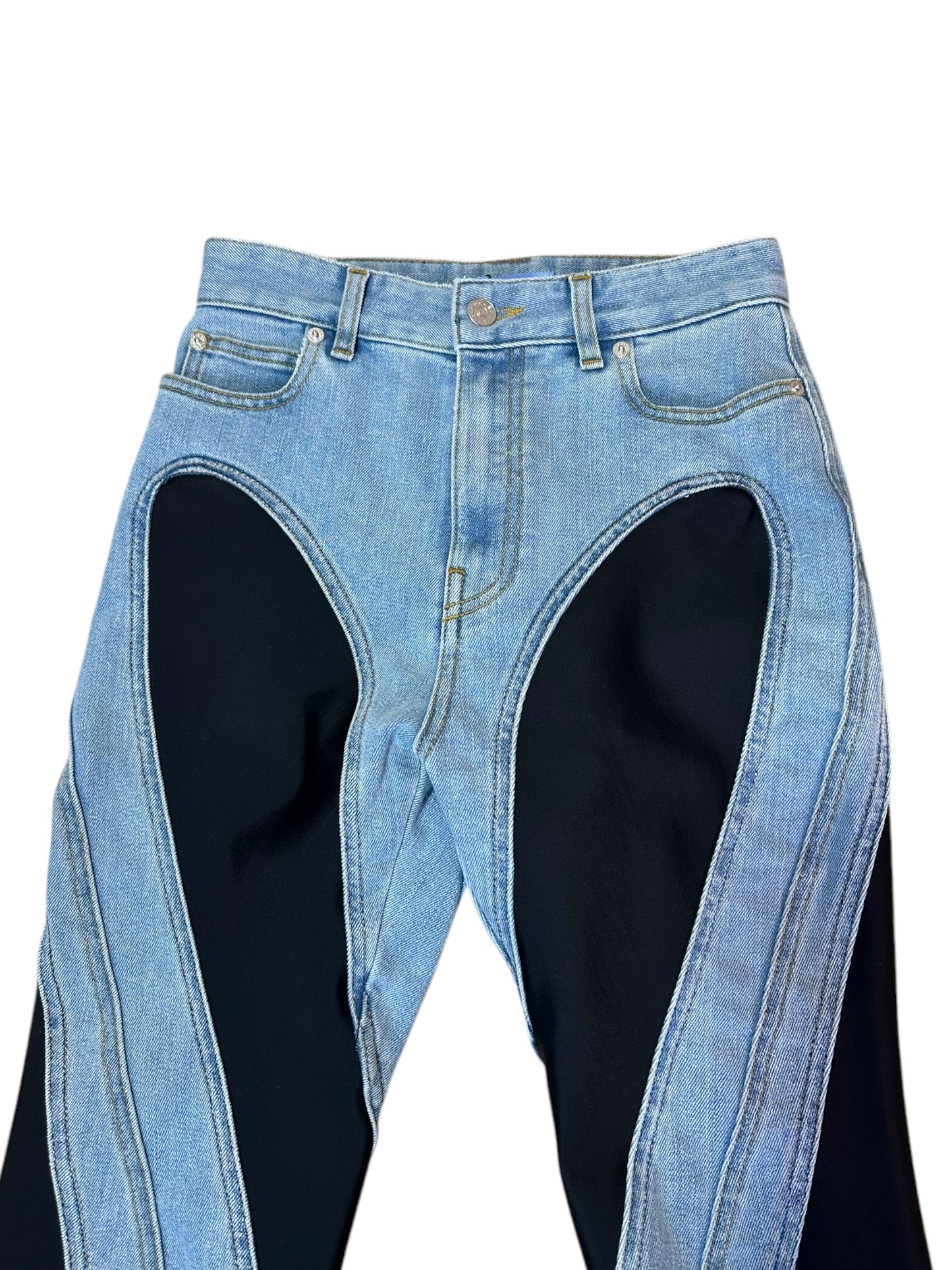 Mugler jeans con inserti (S)