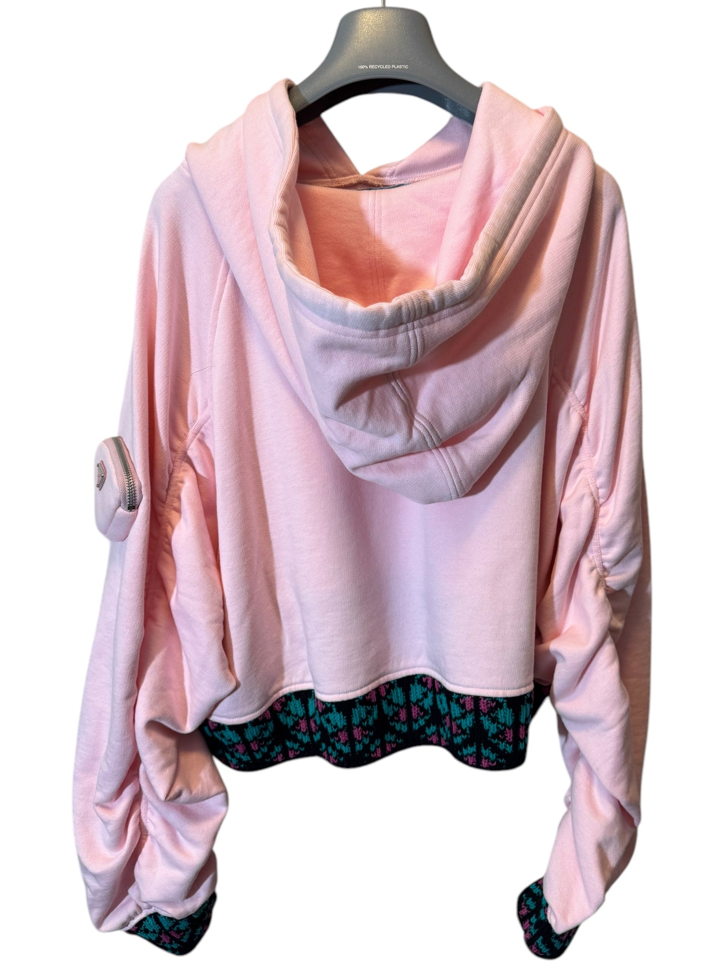 Felpa Prada Donna Rosa con Cappuccio e Mini Pochette – Taglia L