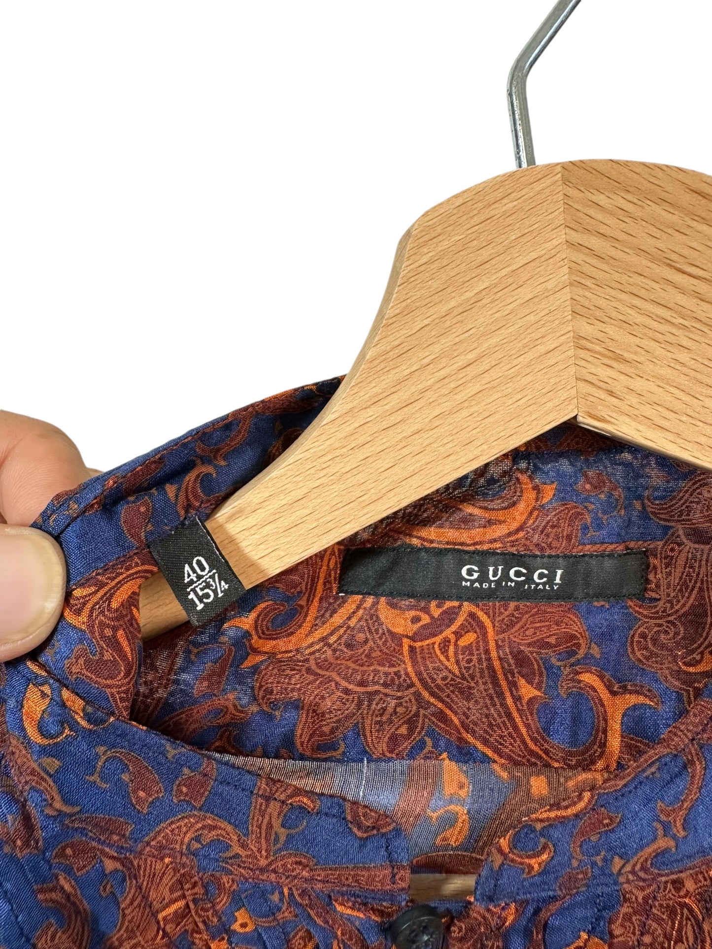 Gucci camicia vintage in seta (Tg M)