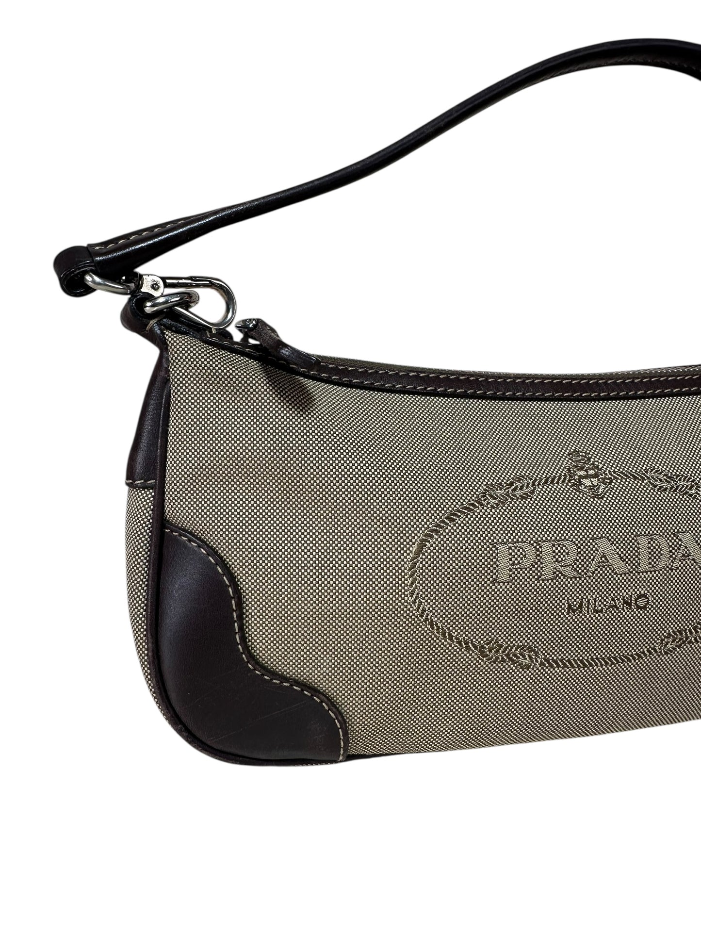 Prada mini borsa in canvas vintage