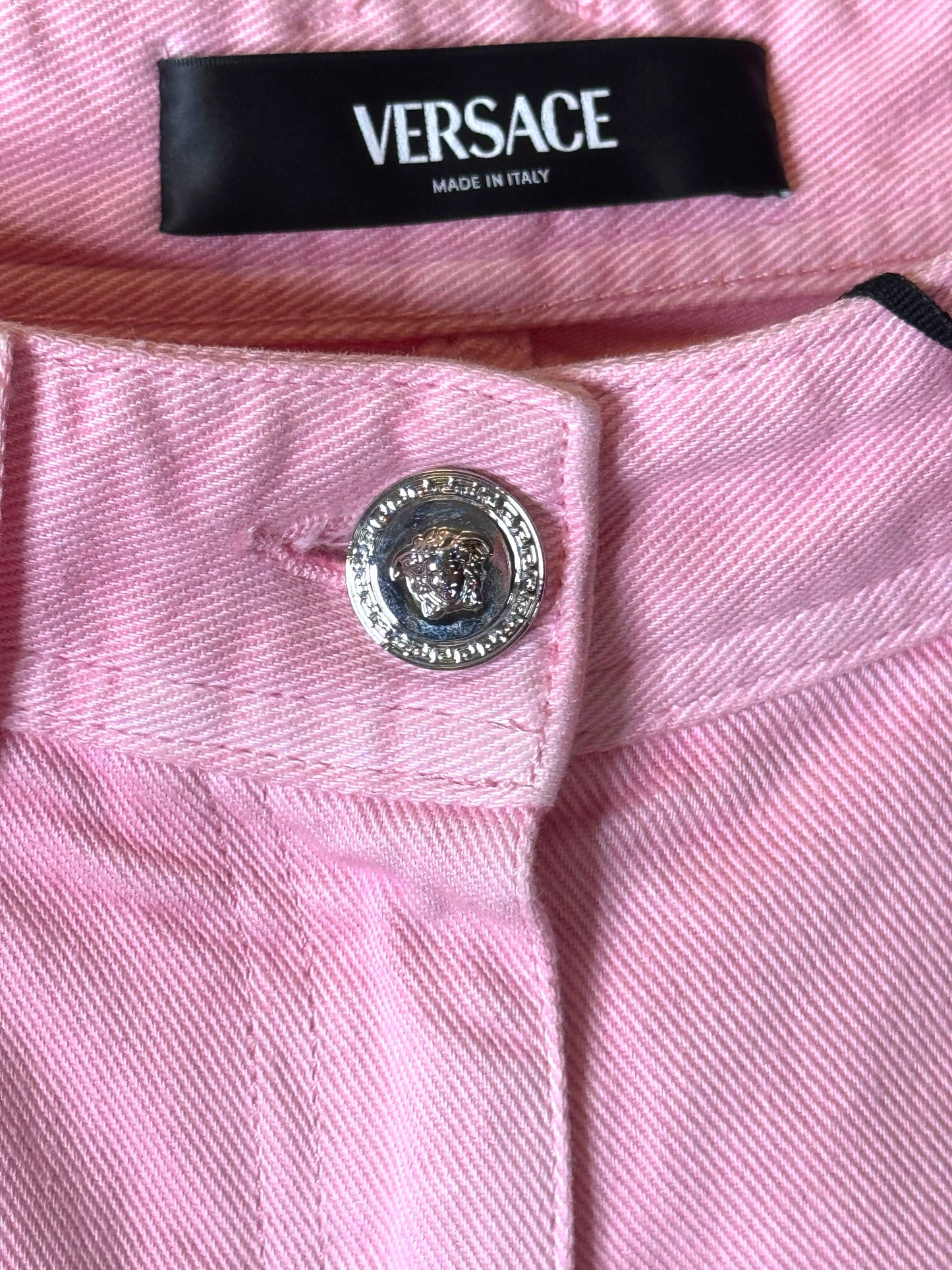 Jeans donna VERSACE rosa flare