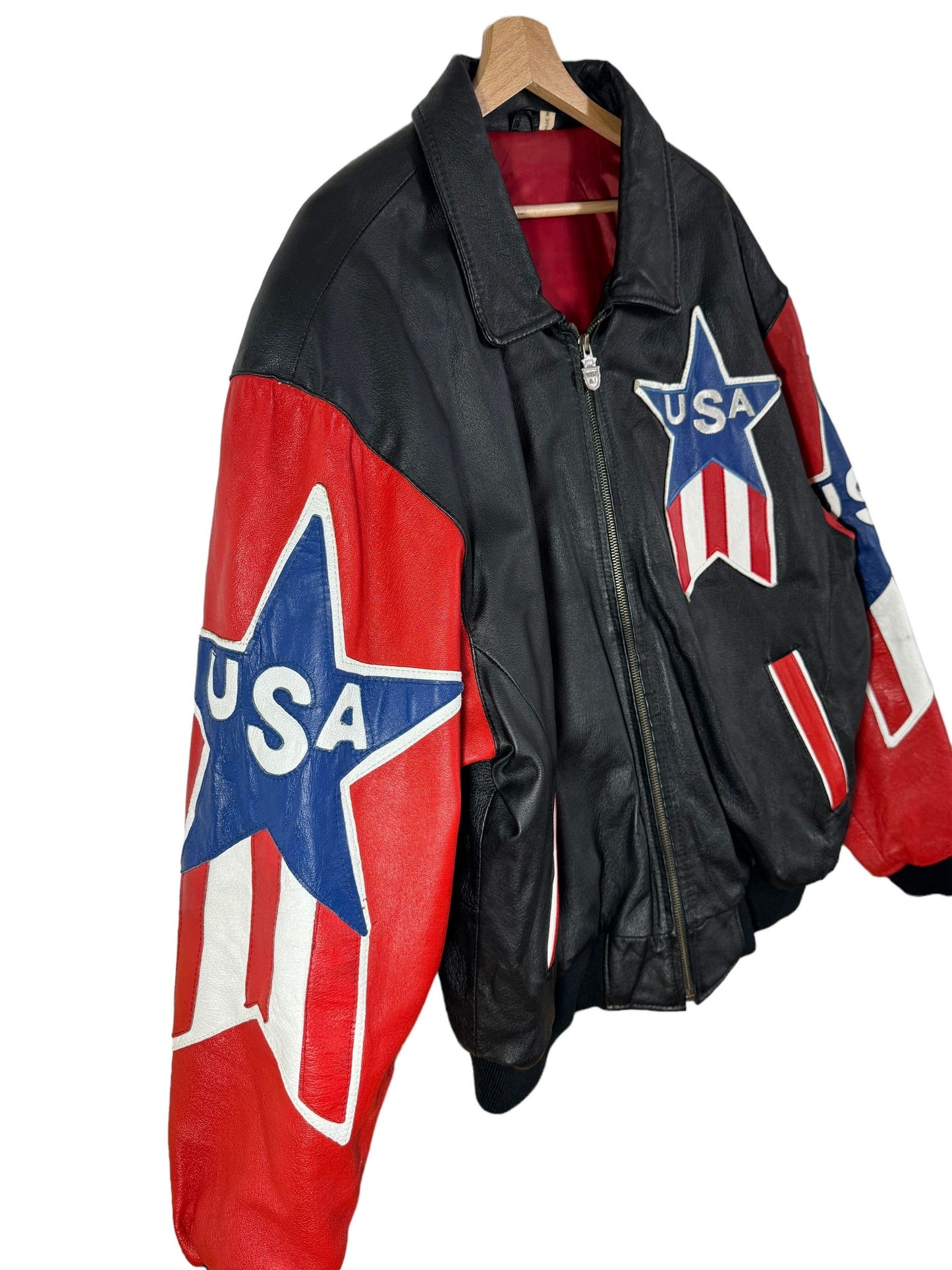 Giacca in pelle vintage Michael Hoban (XL)