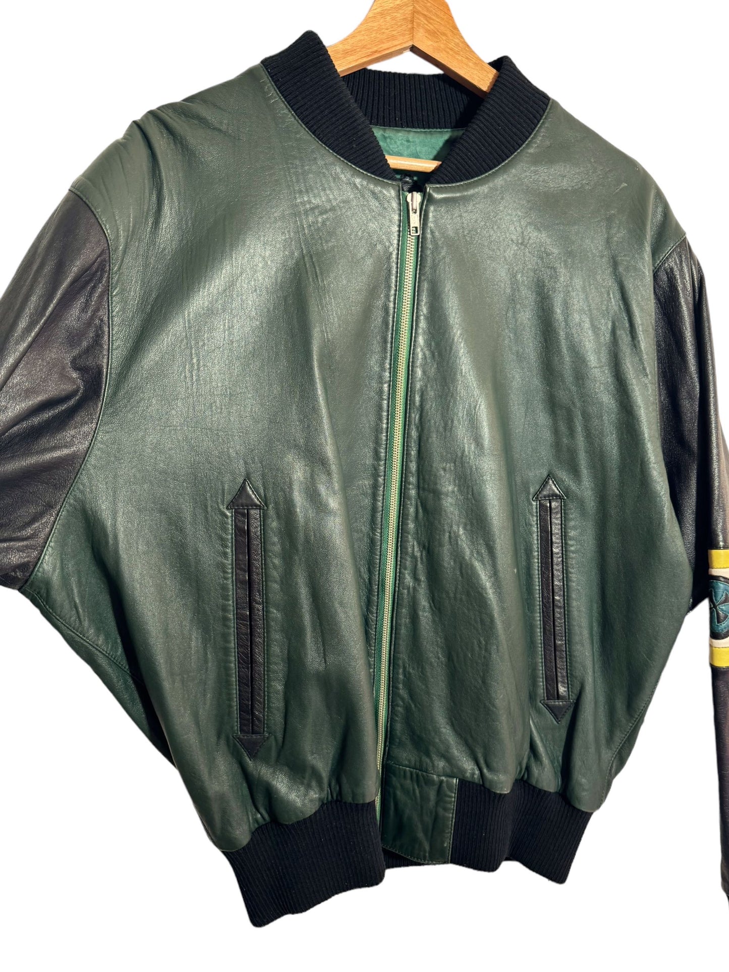 Giacca in pelle vintage Michael Hoban (L)
