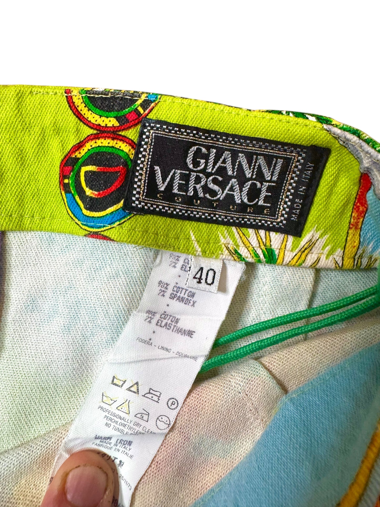 Gianni Versace Couture gonna vintage “Miami” South Beach Florida anni ‘90