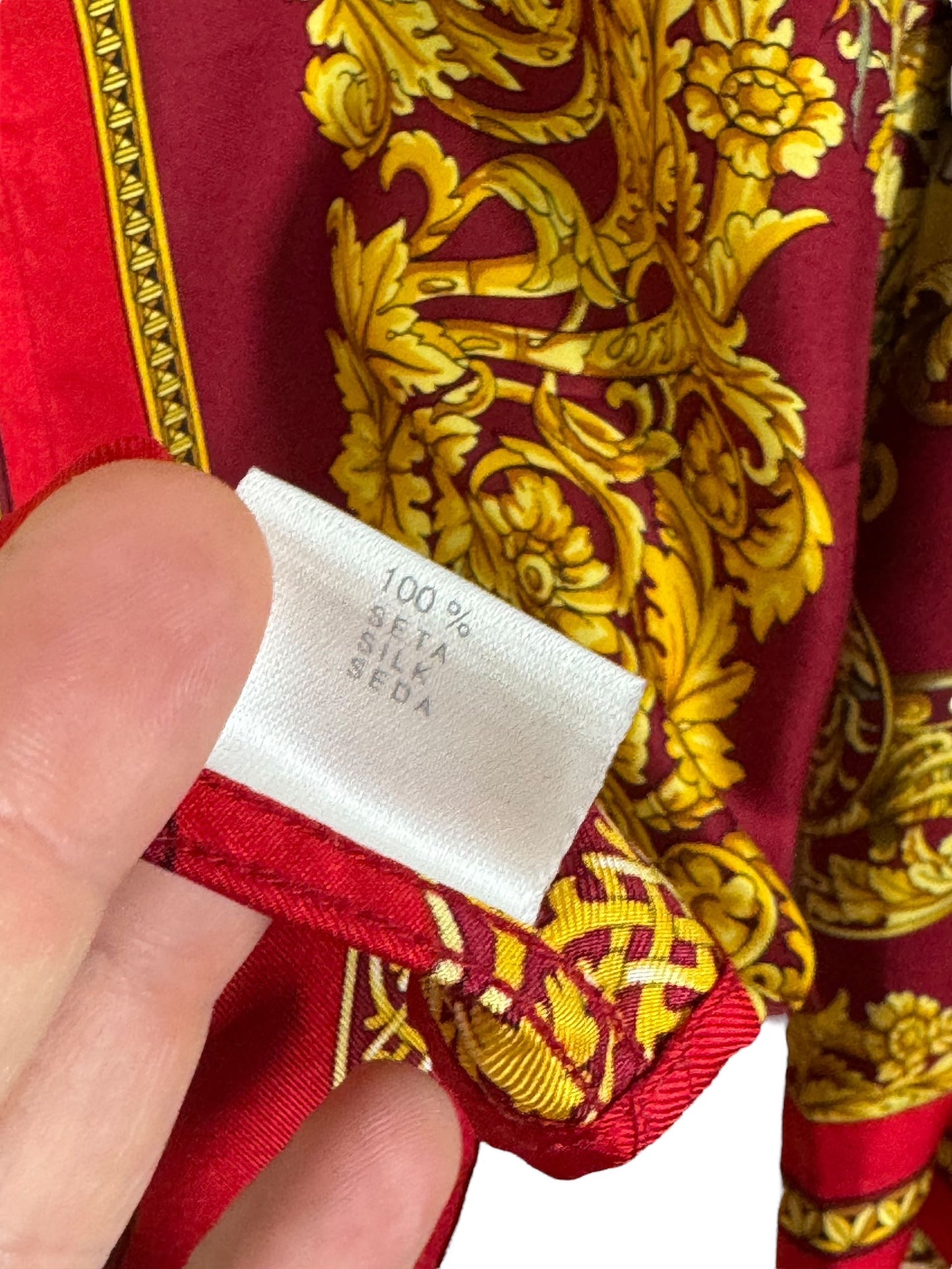 Gianni Versace V2 camicia vintage in seta barocca