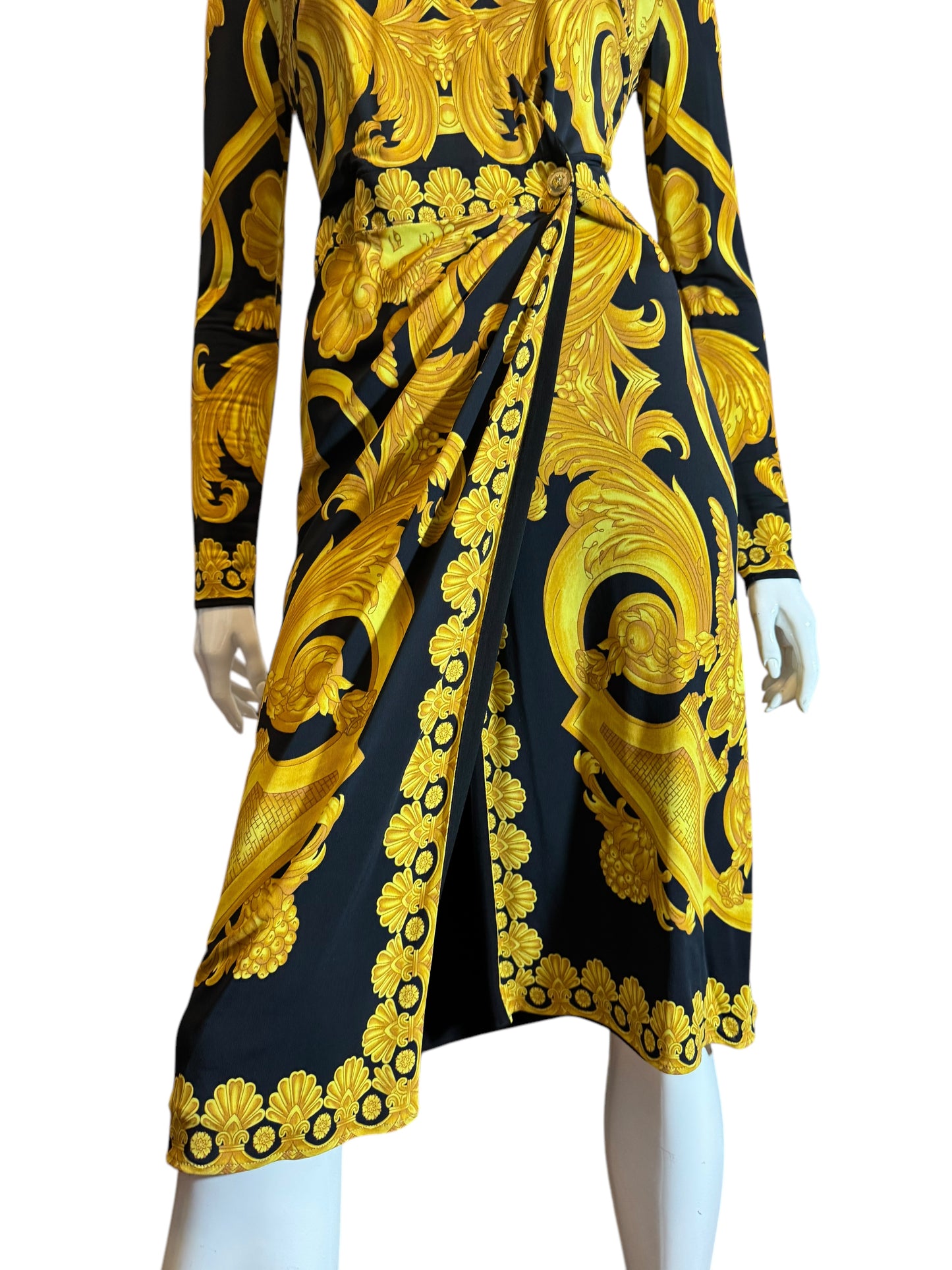 Abito Drappeggiato Heritage Print - Taglia 42