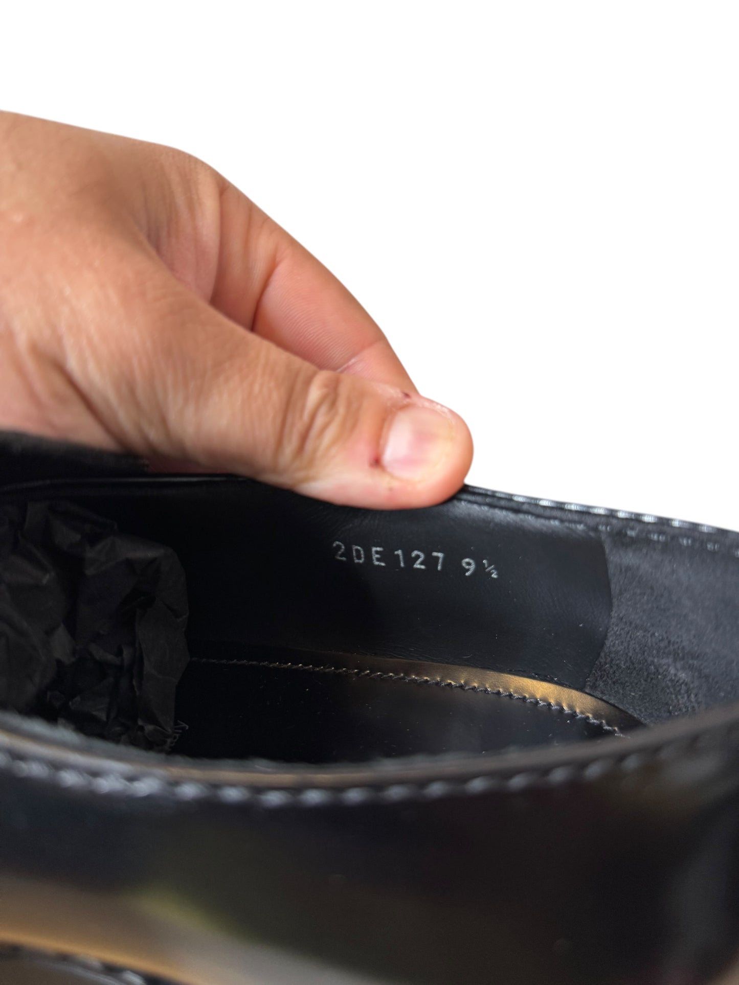 Prada mocassini in Pelle Spazzolata Nera Uomo - Taglia 9.5 UK (43,5 EU)