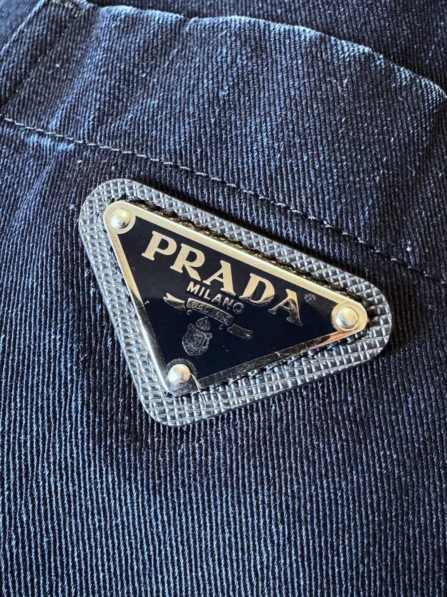 Camicia Prada Uomo Denim Blu 100% Cotone Taglia 39