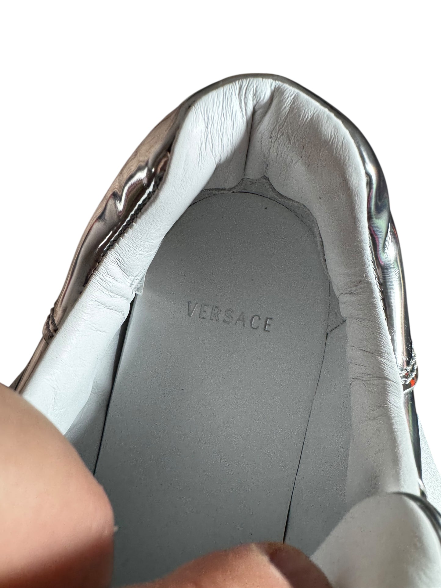 Versace Odissea sneakers argento con logo Medusa 3D - IT 40