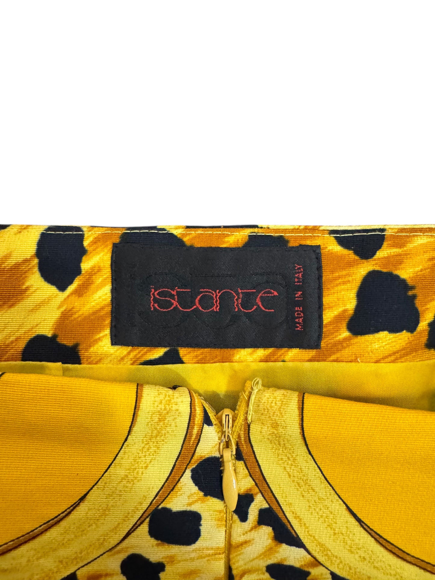 Completo vintage Istante by Gianni Versace anni ’90 – Giacca + Gonna con stampa barocca e animalier