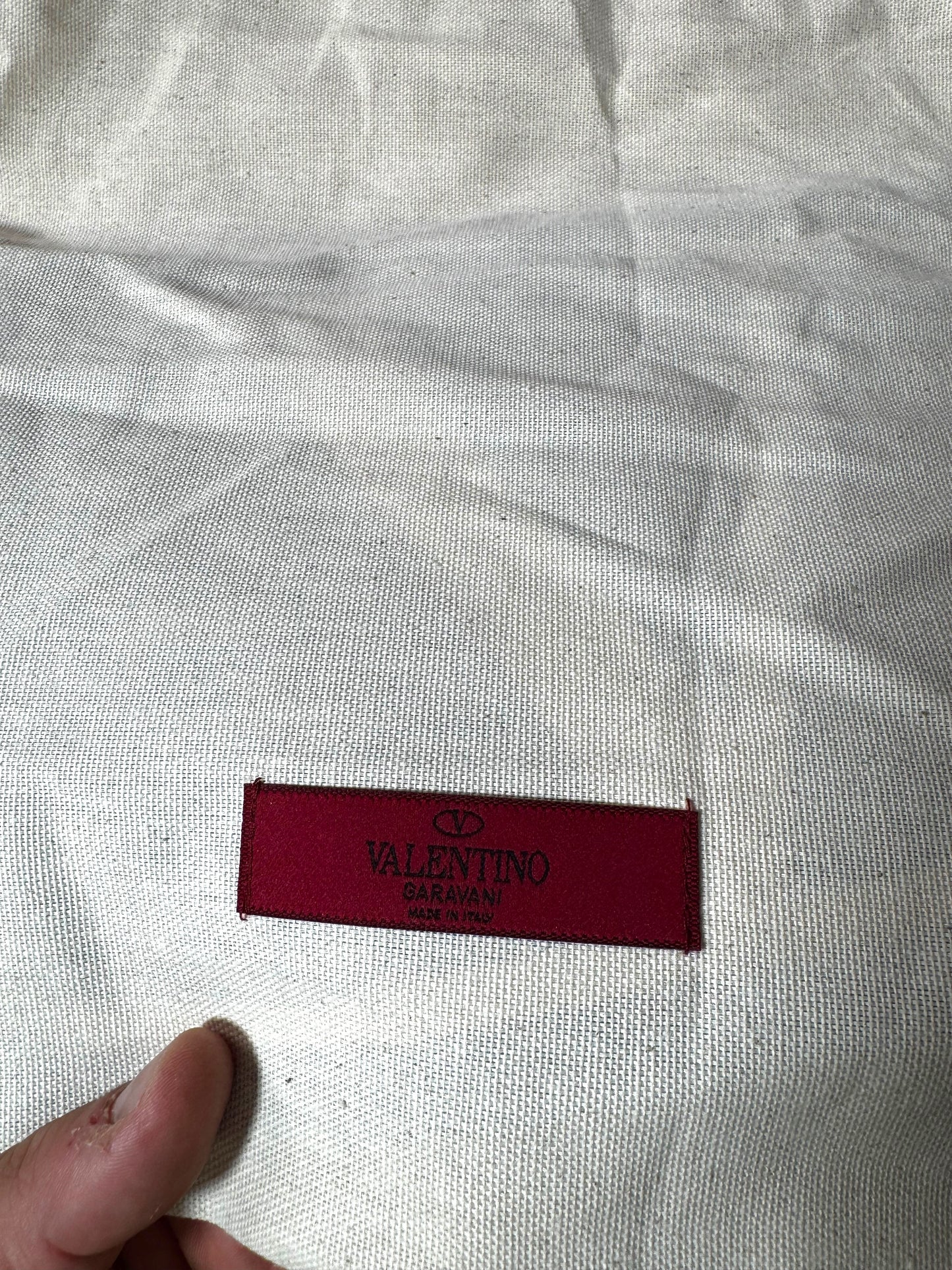 Valentino Garavani pouch VLogo blu in pelle - nuova