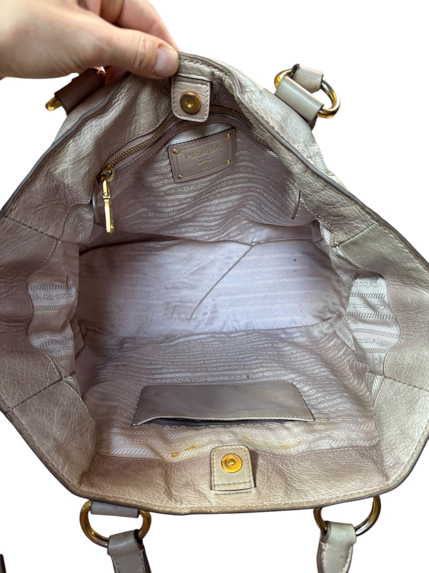 Prada borsa shopper in pelle
