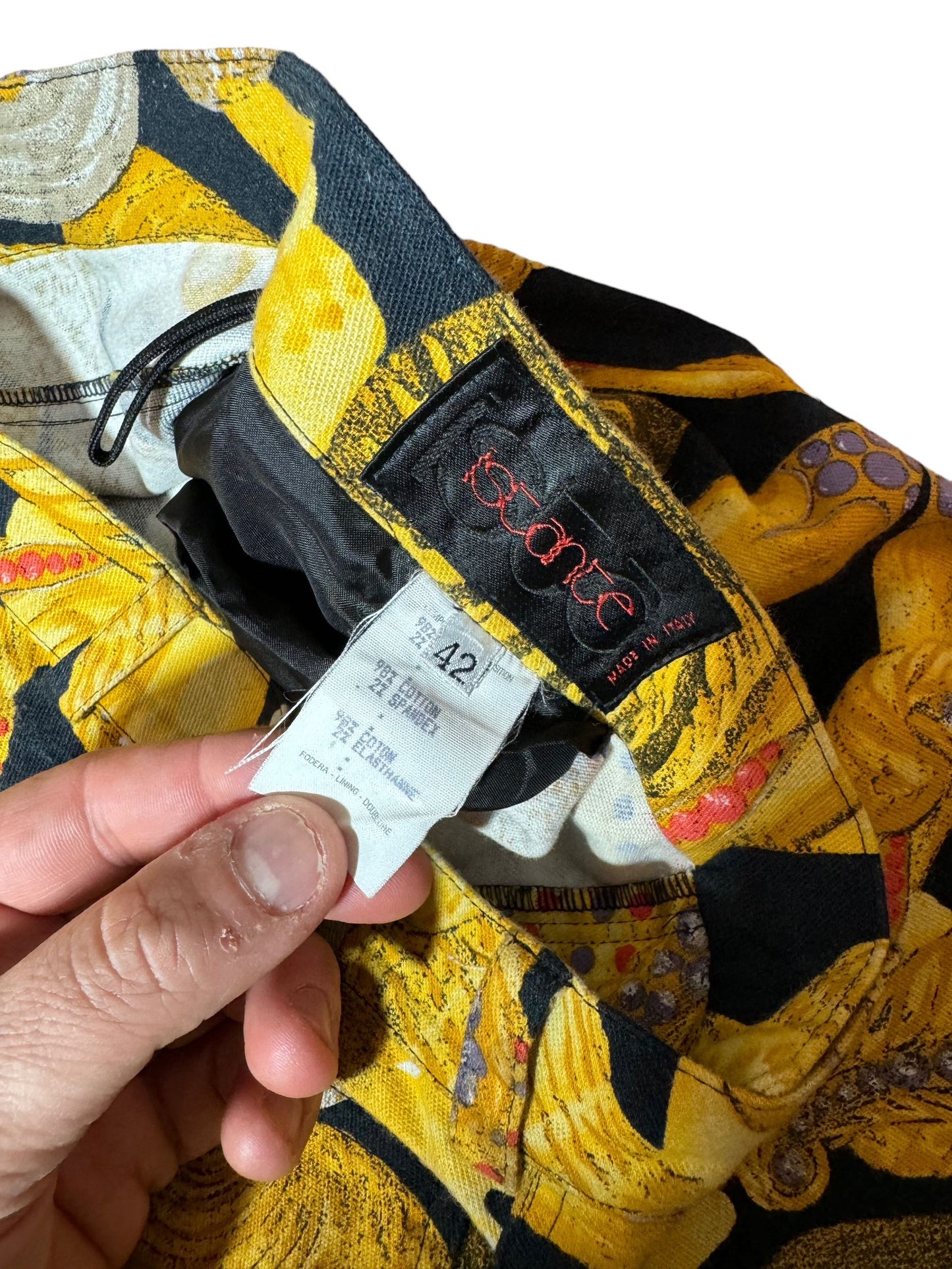 Gianni Versacd Linea ISTANTE pantaloni In Cotone Stampato