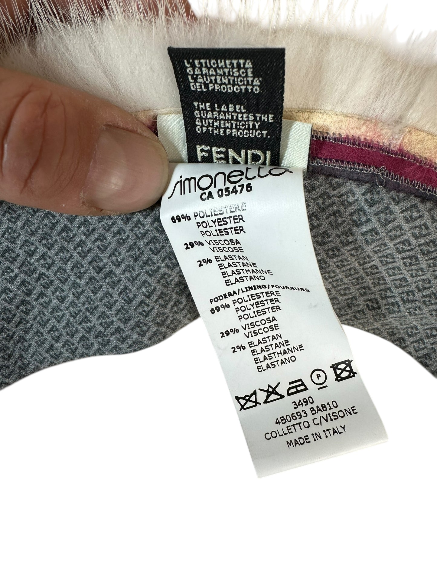 Fendi colletto in visone