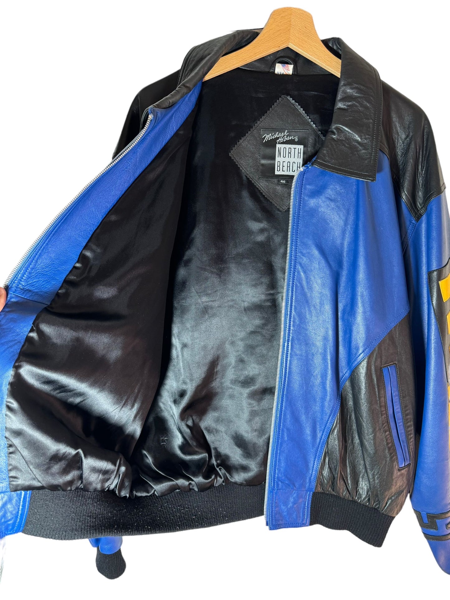 Giacca in pelle vintage Michael Hoban (XL)