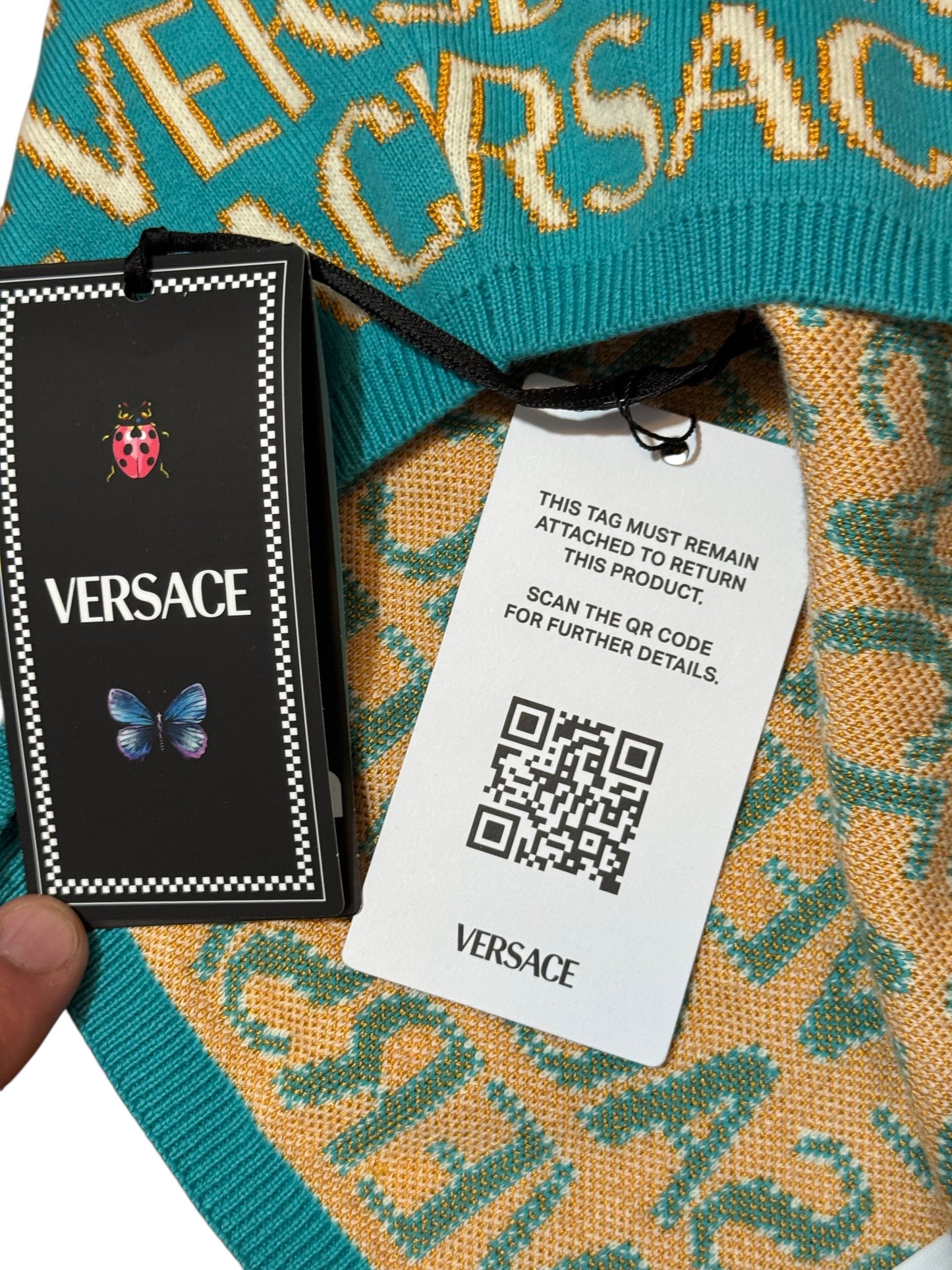 Top VERSACE Donna – Taglia IT 44 – Logo All Over