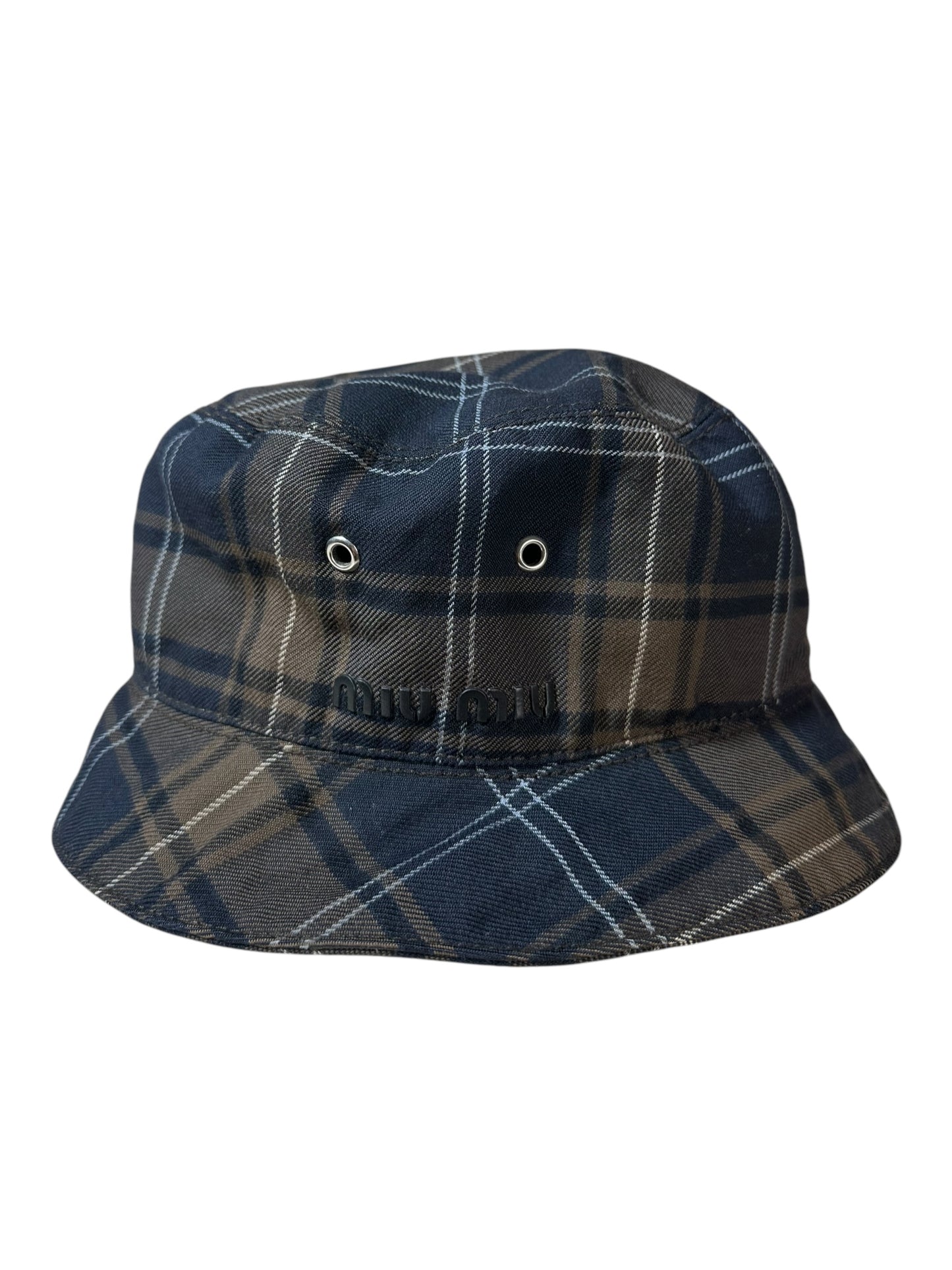 Miu Miu cappello bucket tartan (S)
