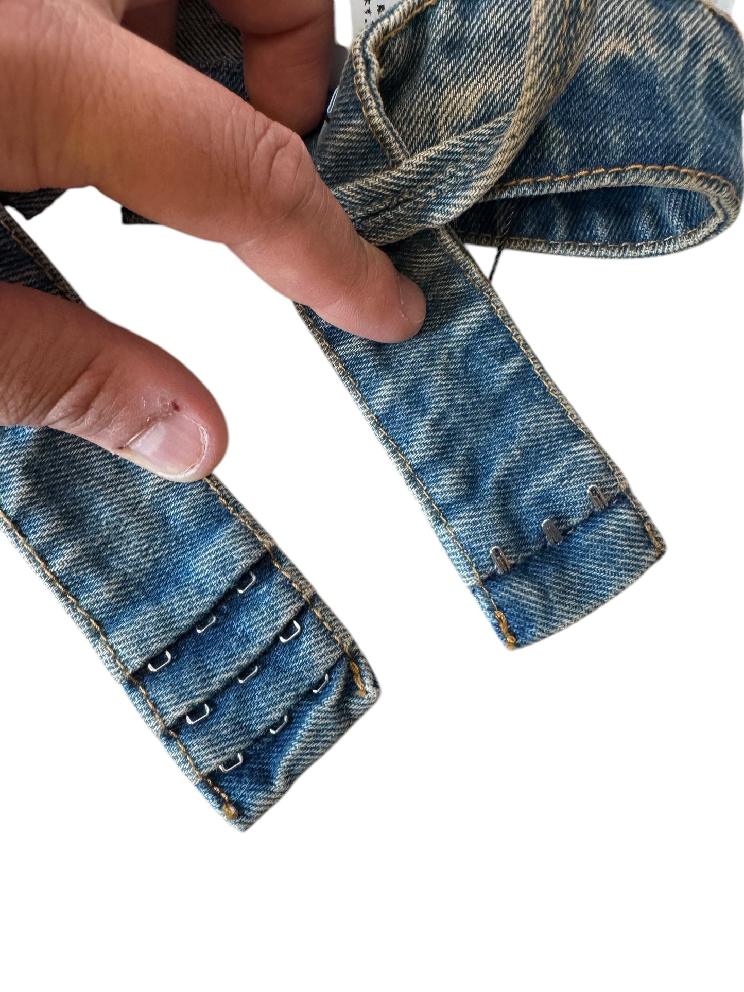 Top Bralette in Denim Prada - Taglia 44 IT - 100% Cotone - Made in Italy