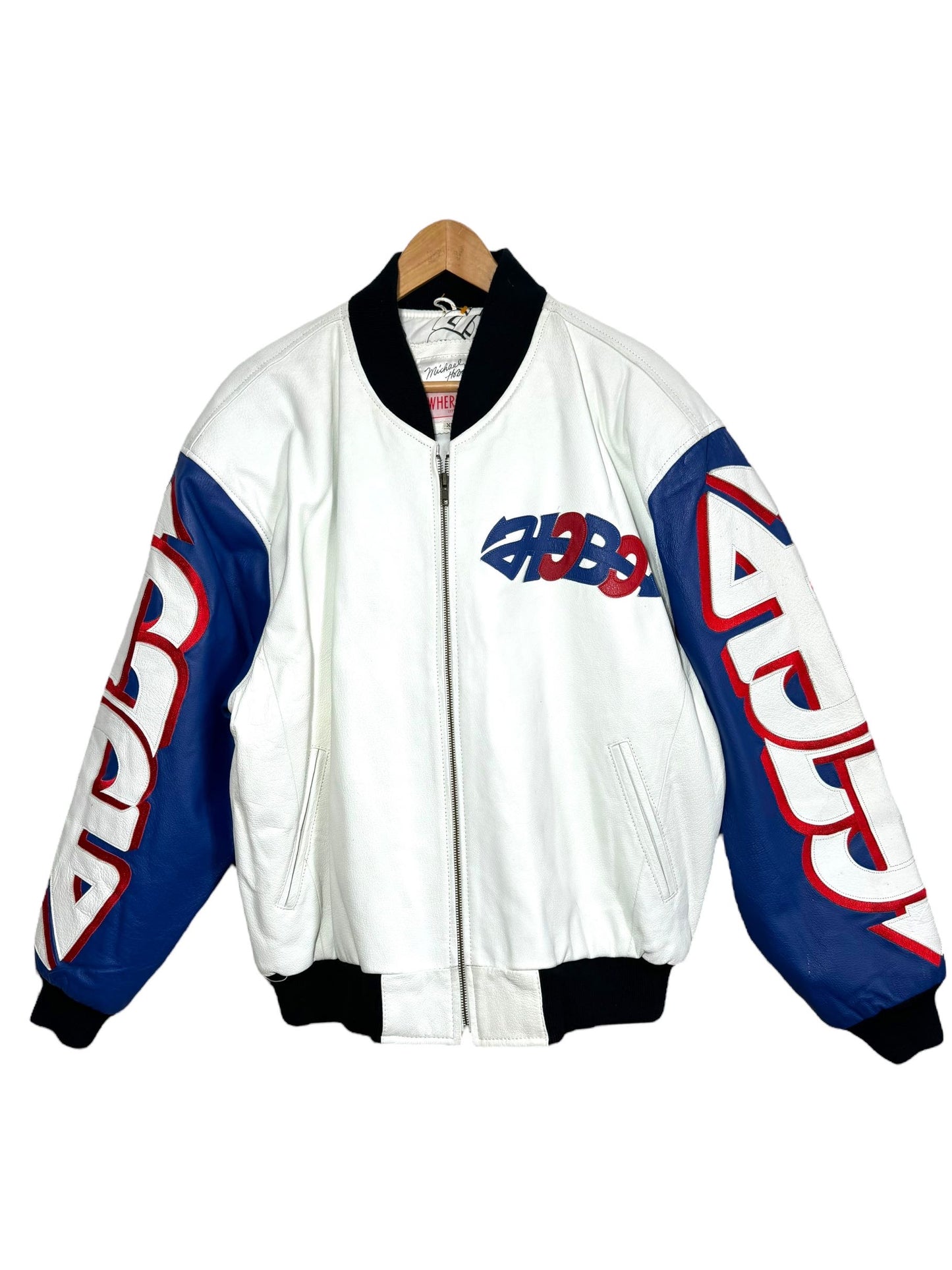 Giacca in pelle vintage Michael Hoban (XL)
