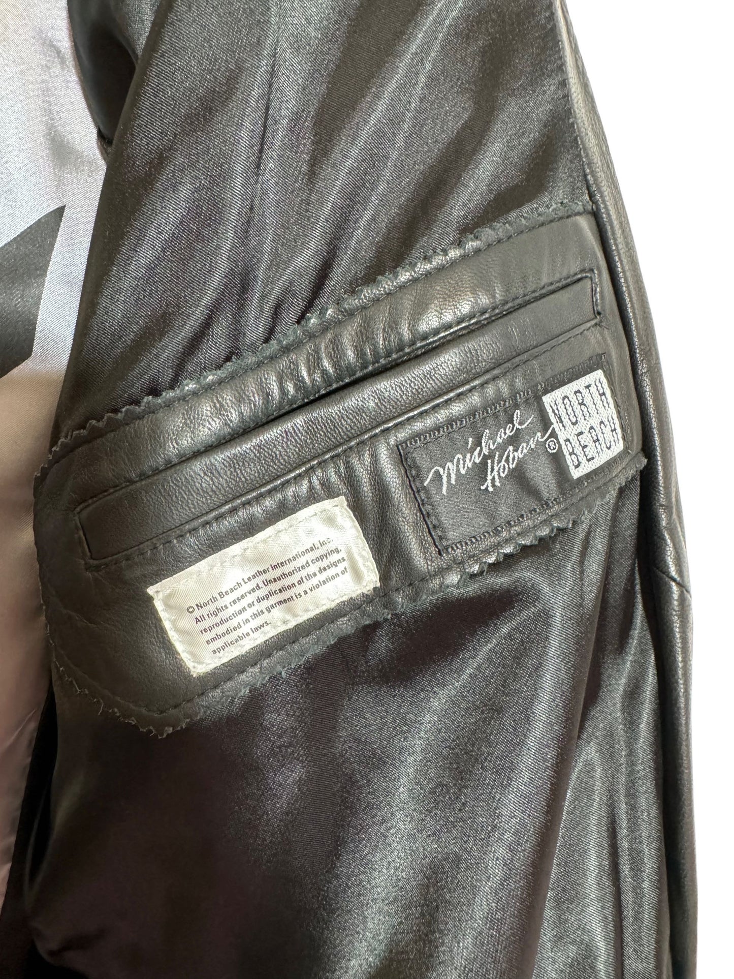 Giacca in pelle vintage Michael Hoban (XL)