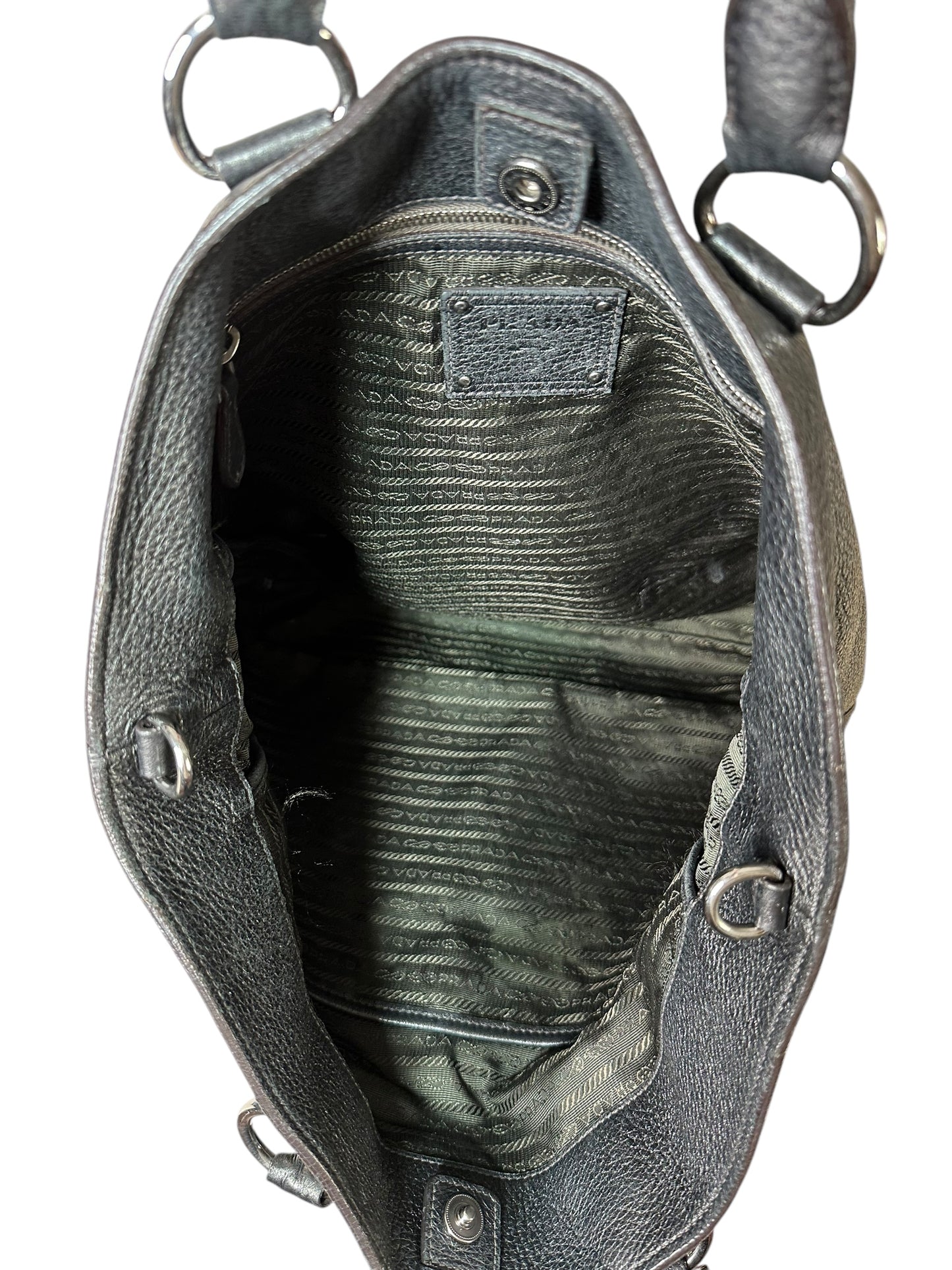 Prada borsa tote in pelle