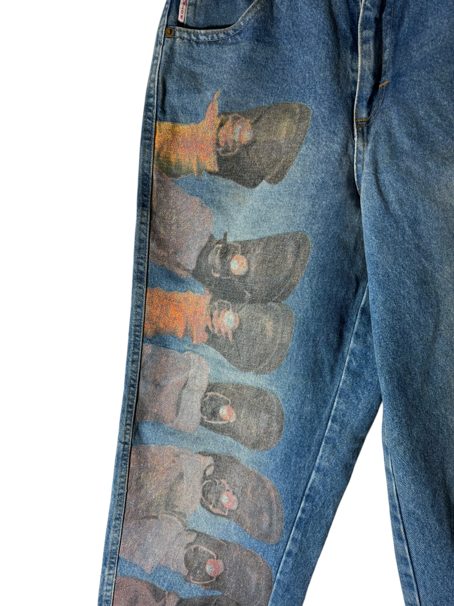 Pantaloni Jeans vintage con stampa (M)