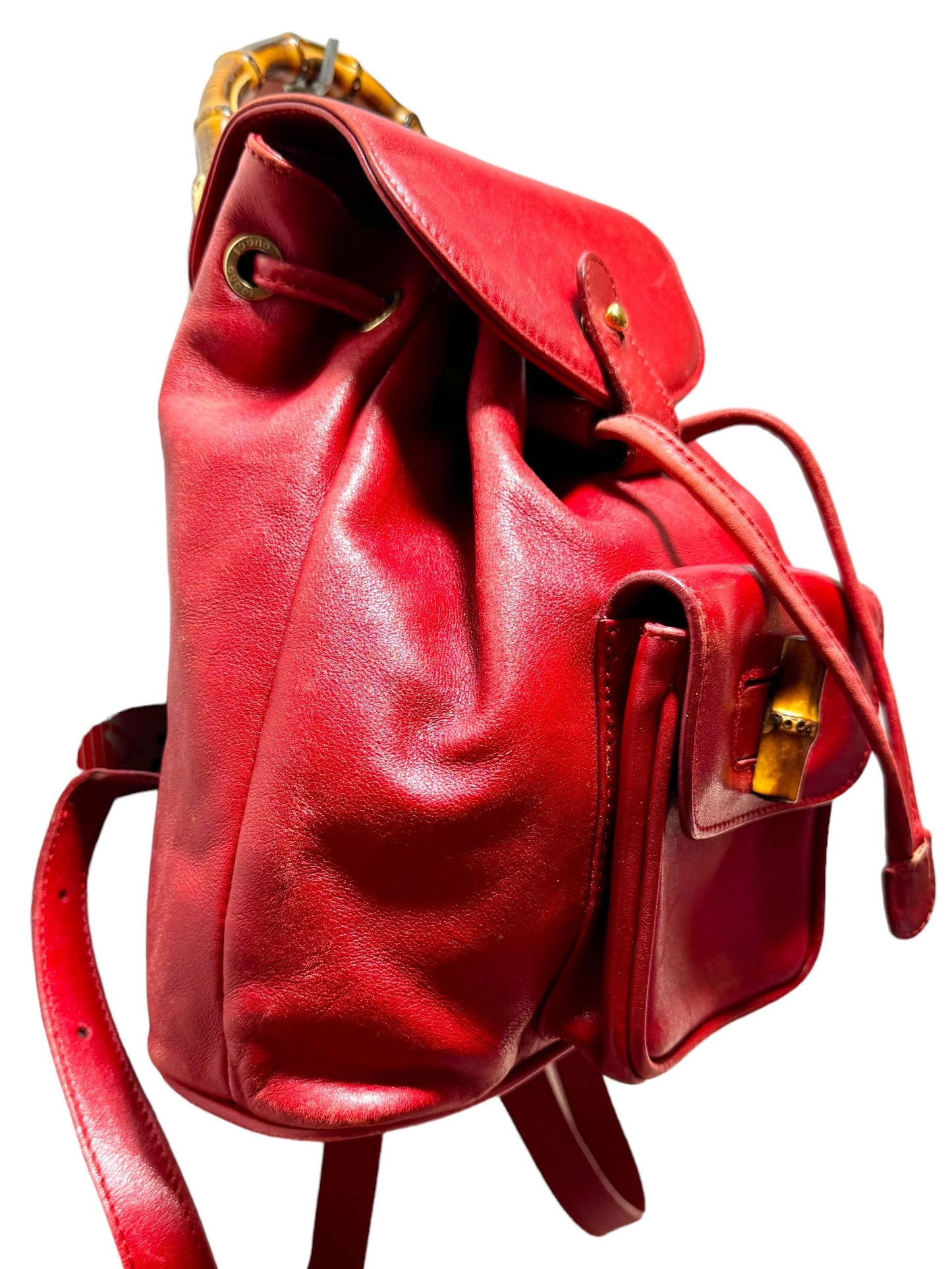 Gucci zaino in pelle bamboo