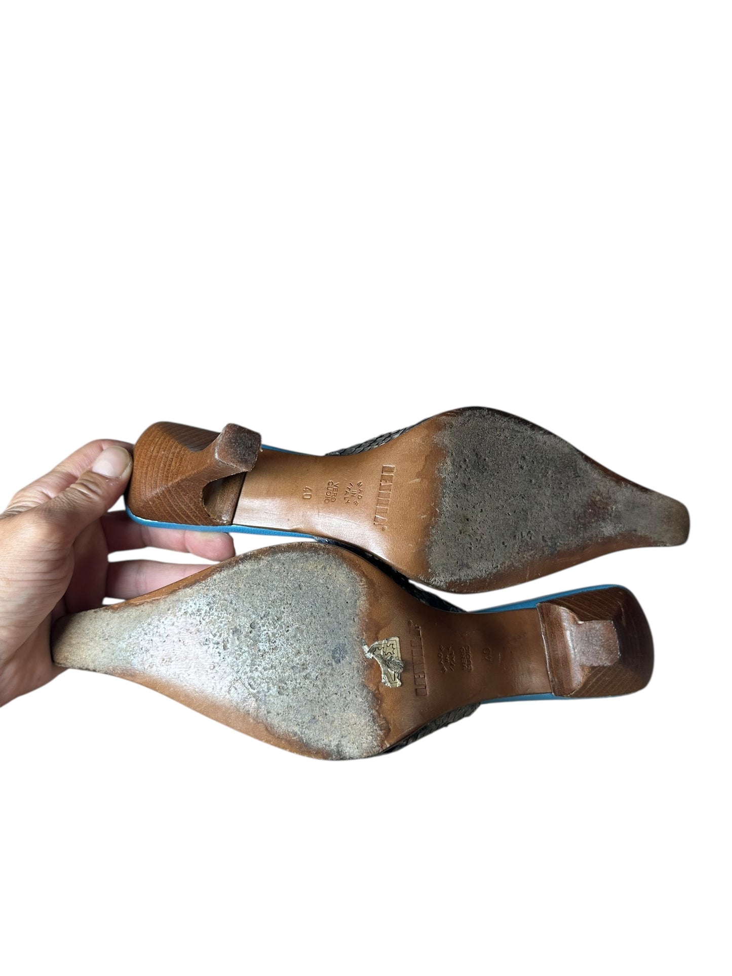 Le Silla saboto vintage in pitone (40)