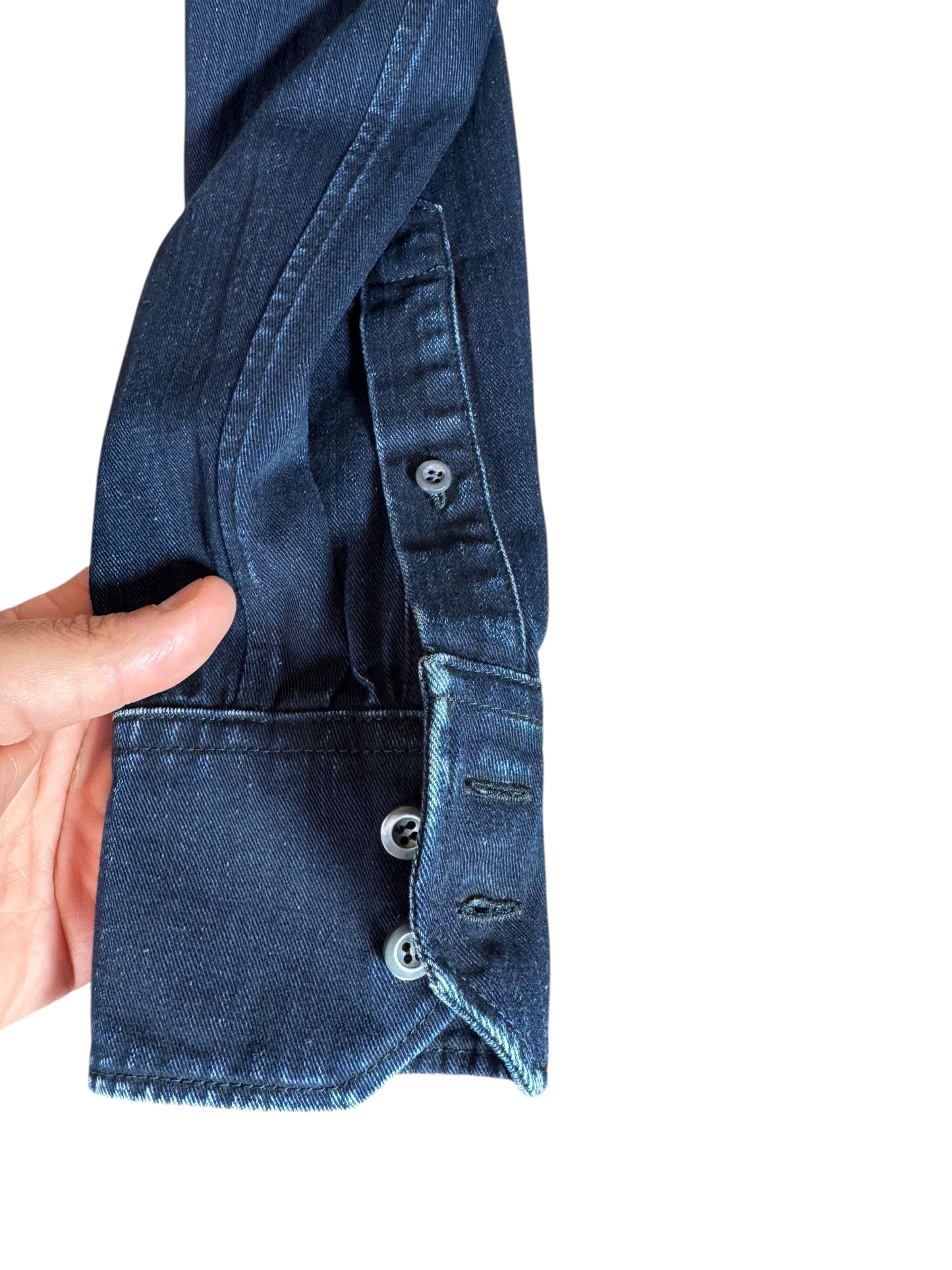 Camicia Prada Uomo Denim Blu 100% Cotone Taglia 39