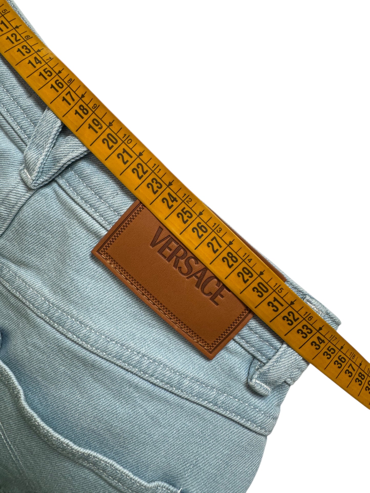 Jeans donna VERSACE skinny celeste