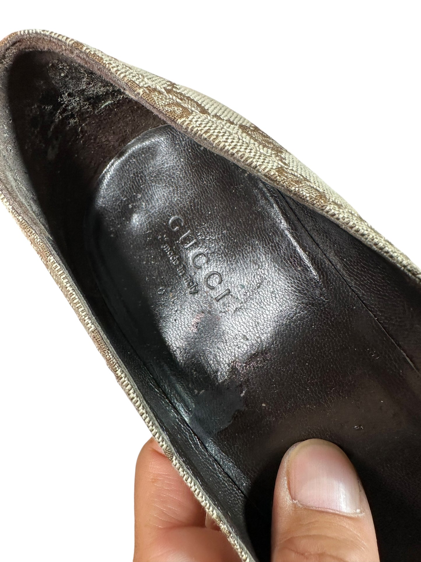 Gucci decolletè vintage in tela GG (41)
