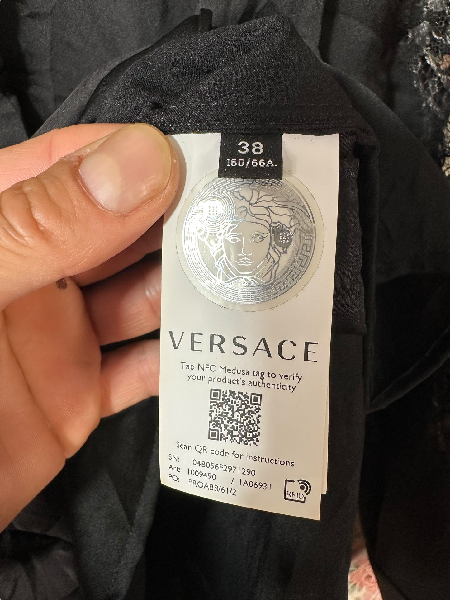 Versace camicia con inserti in pizzo (38)