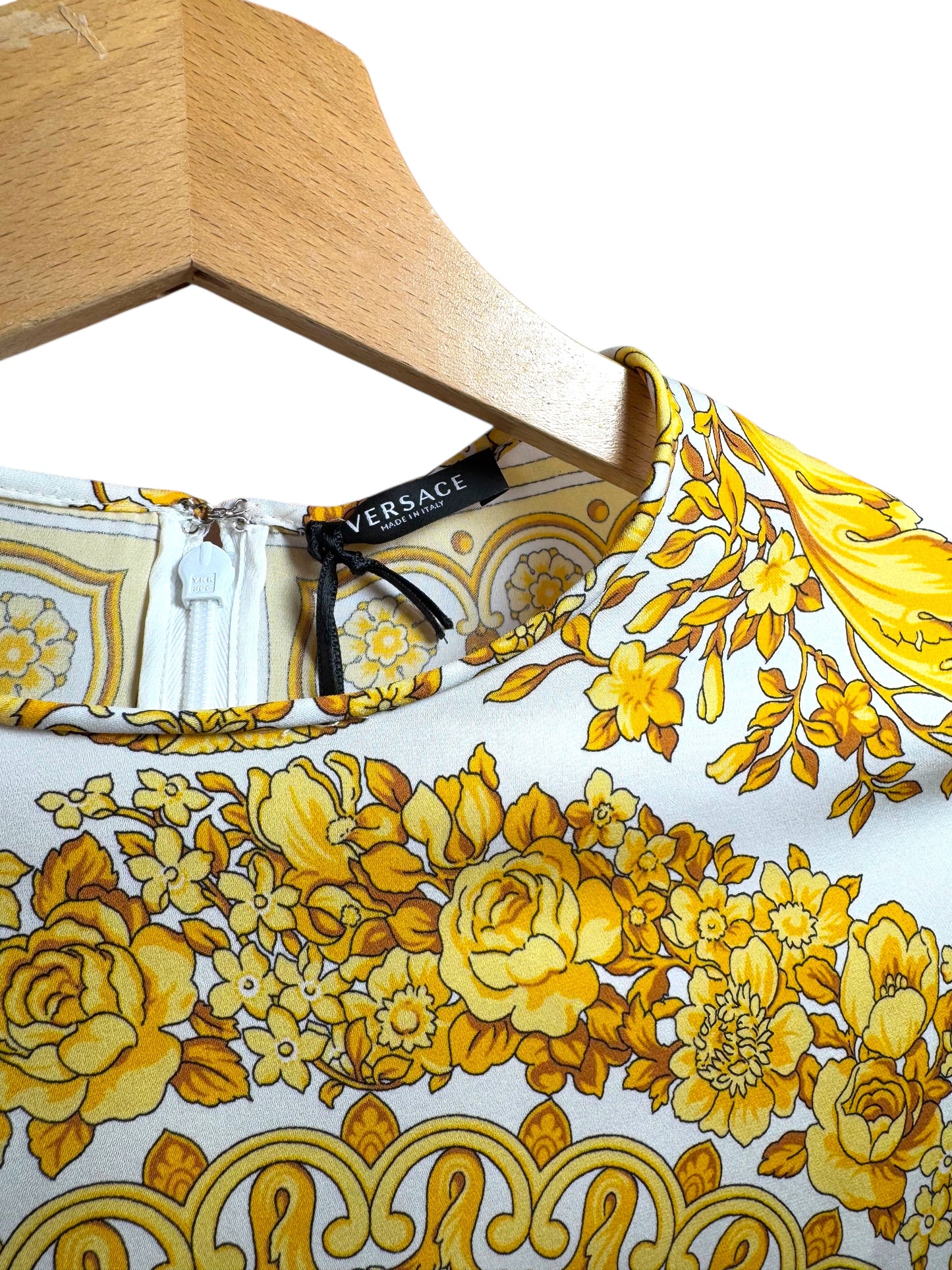 Body Versace Baroque Donna Taglia 42 in Seta Stampata – Nuovo con Etichette