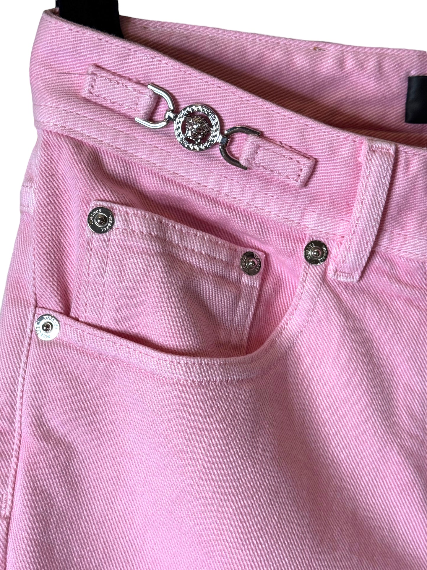Jeans donna VERSACE rosa flare
