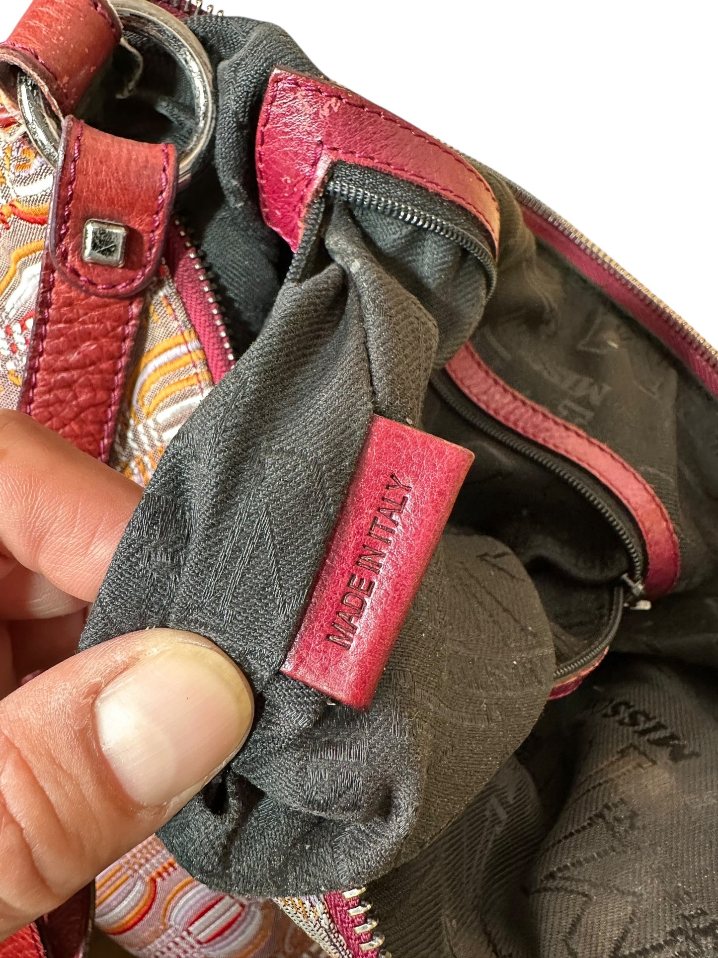 Missoni borsa vintage  in tela jacquard