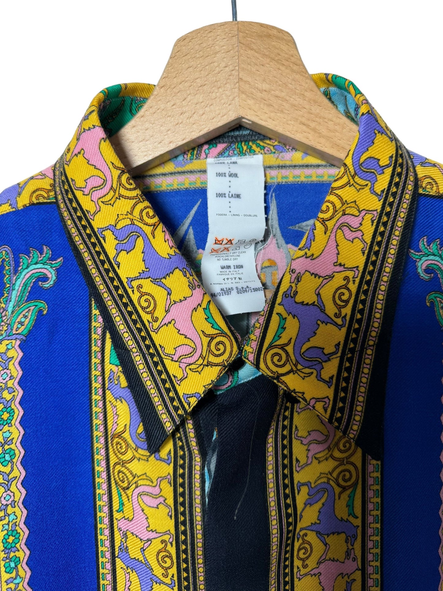 Istante di Gianni Versace camicia vintage in lana