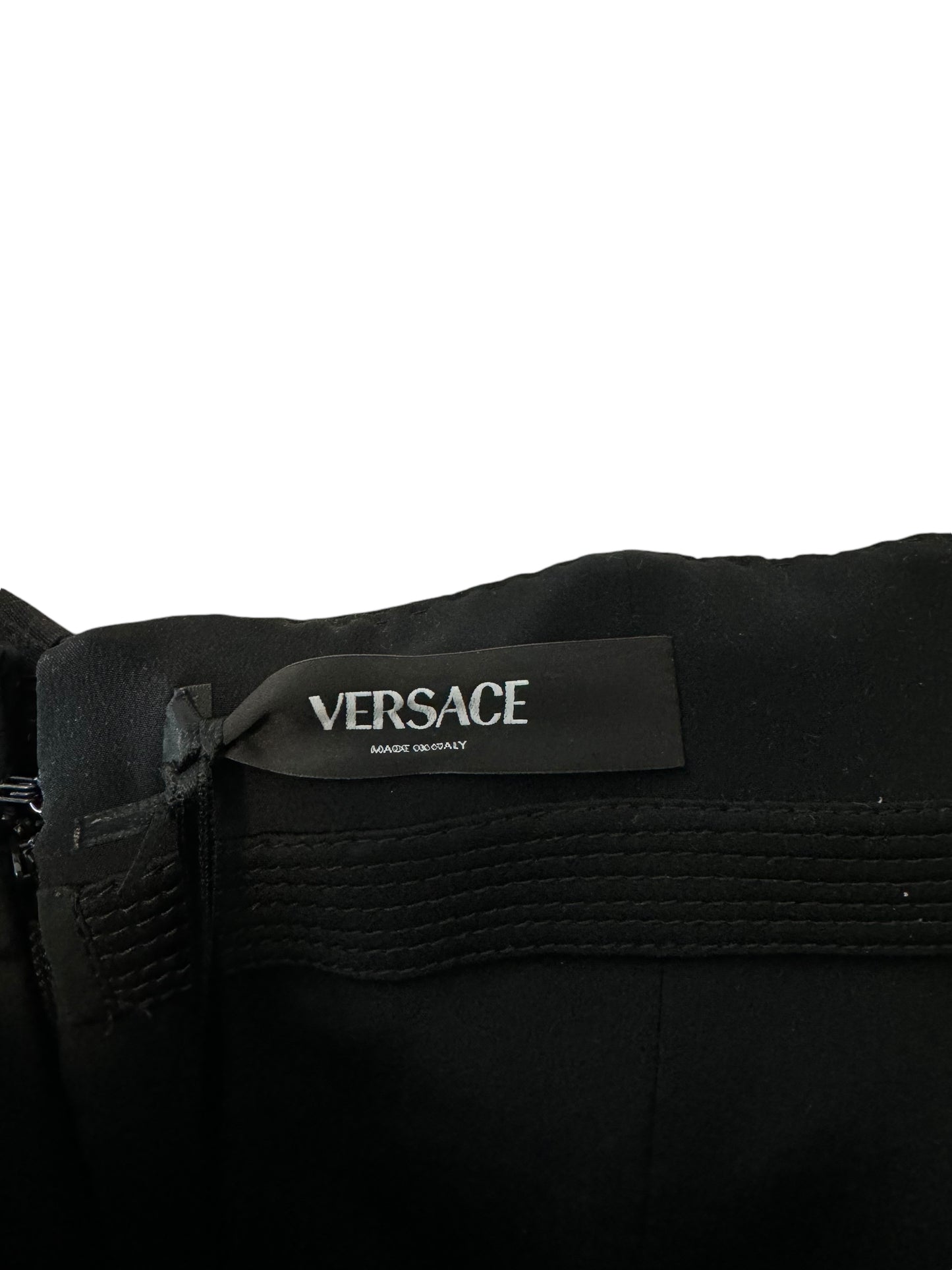 Versace mini abito a bustier in lana e seta (38)