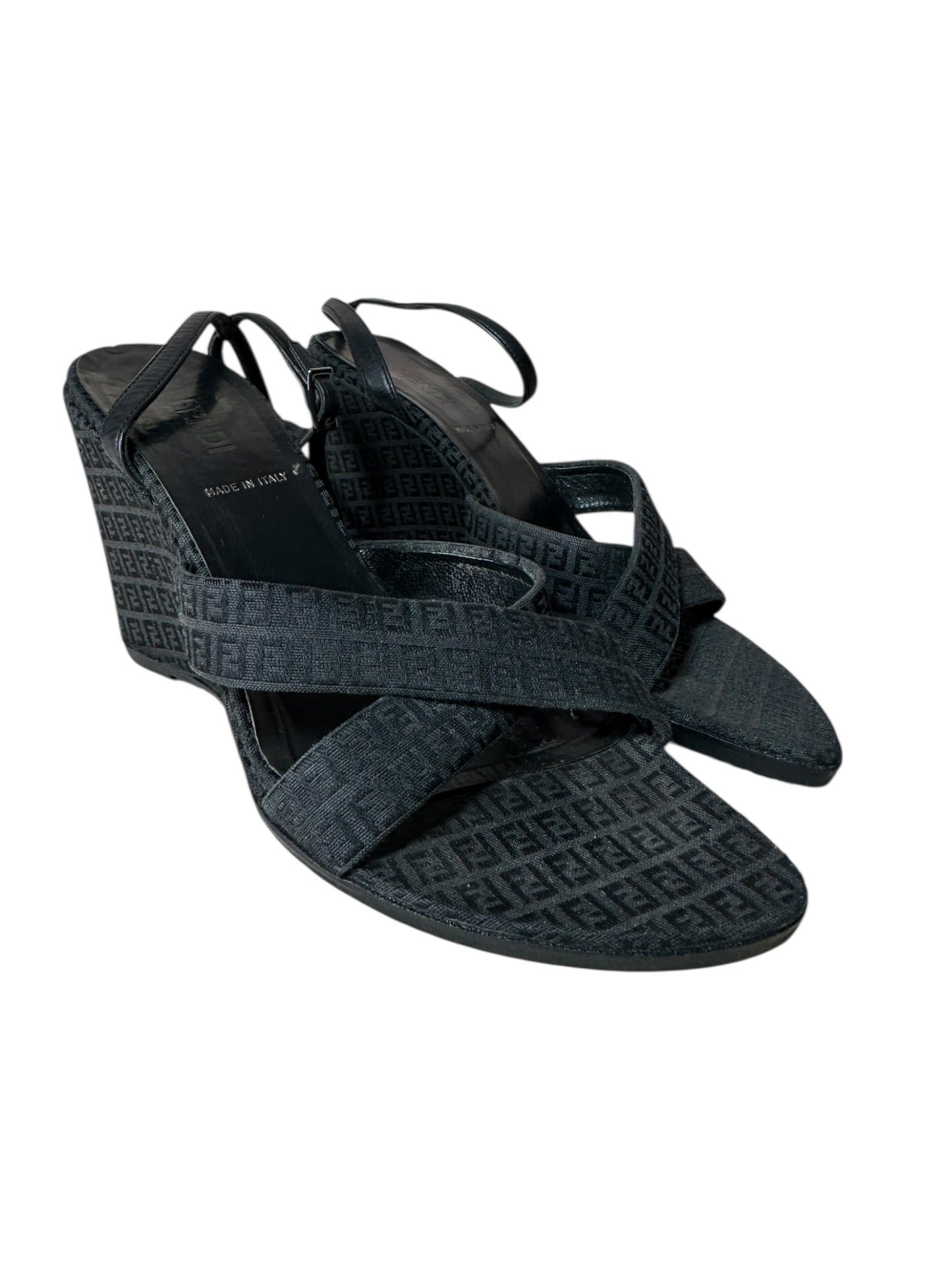 Fendi sandali vintage in tela (37)
