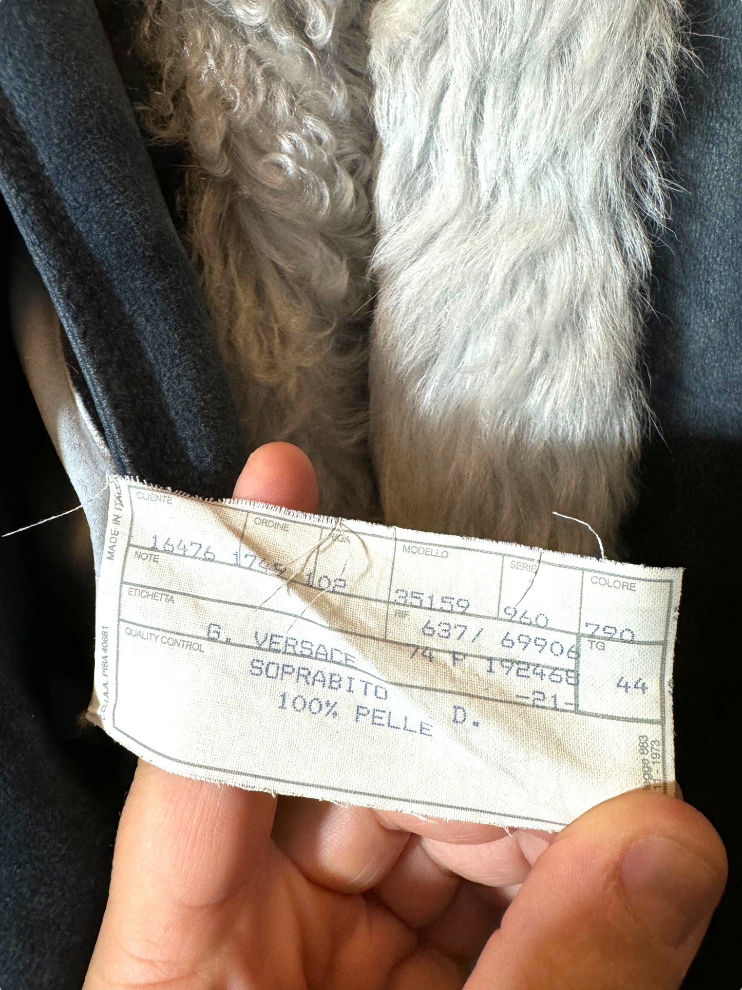 Montone Versace in Camoscio con Interno in Shearling (44)