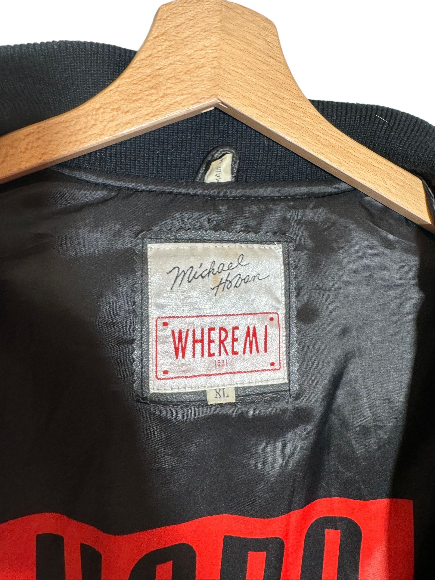 Giacca in pelle vintage Michael Hoban (XL)