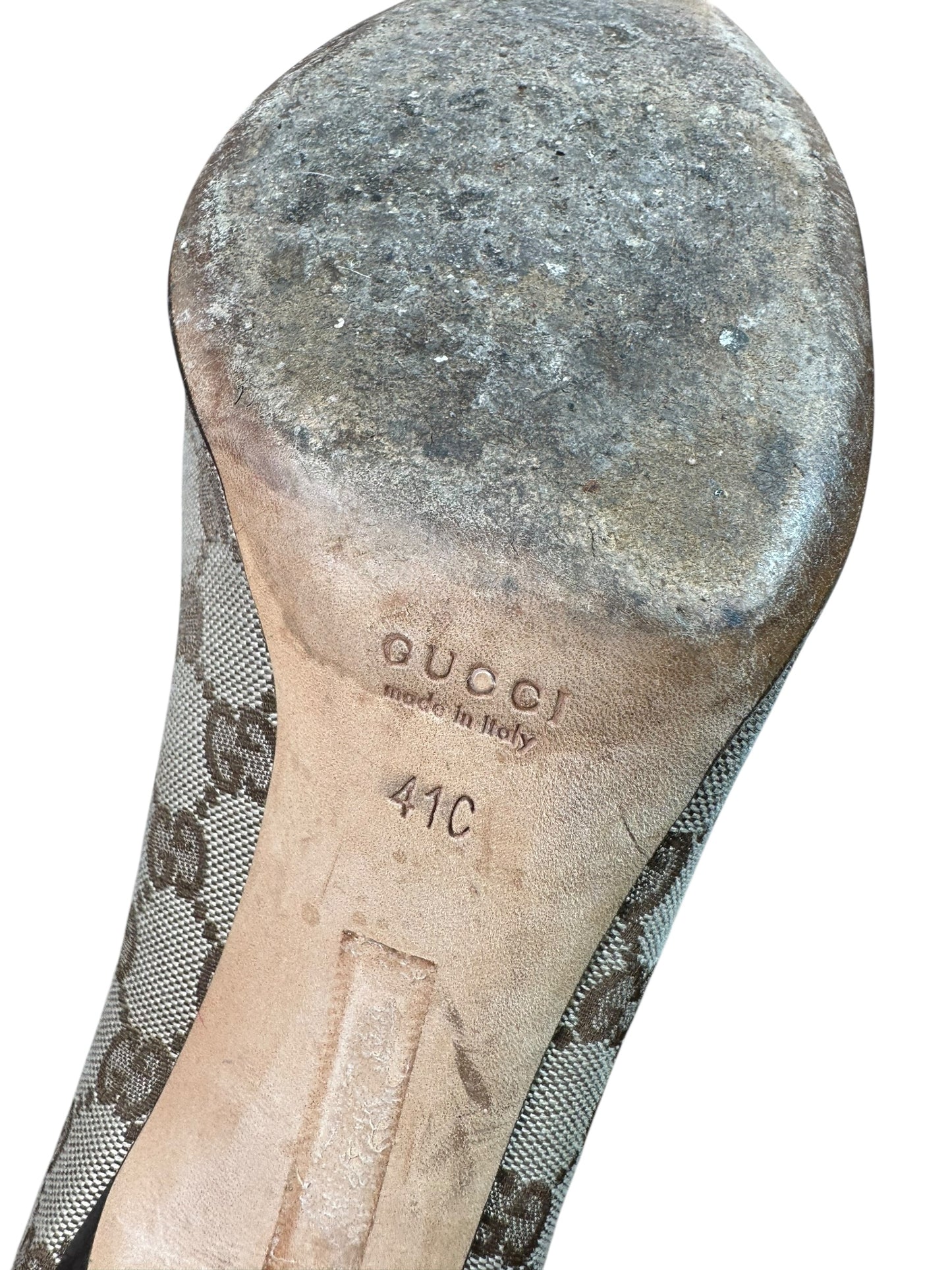 Gucci decolletè vintage in tela GG (41)