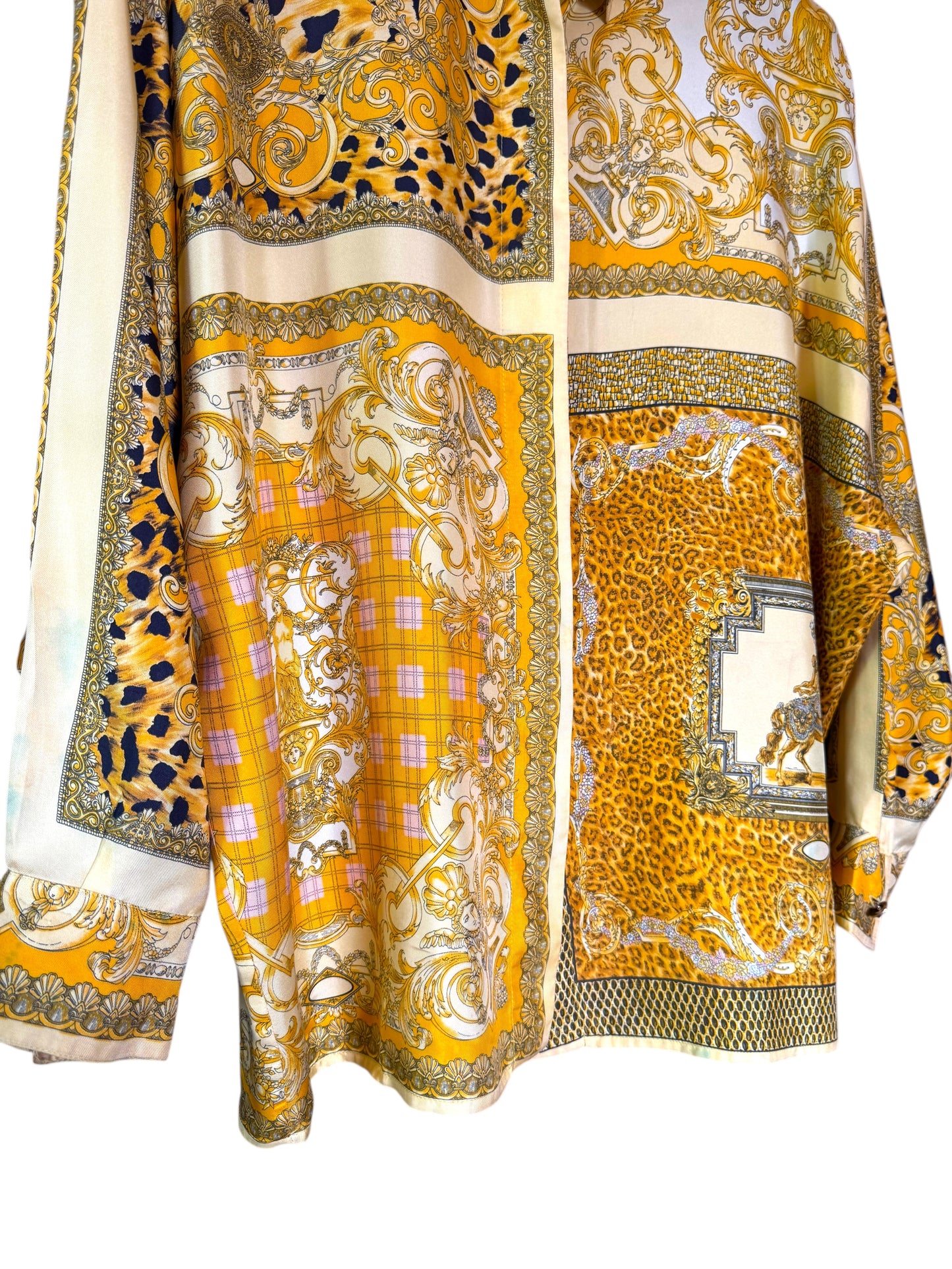 Camicia donna vintage Istante di Gianni Versace – Stampa barocca animalier