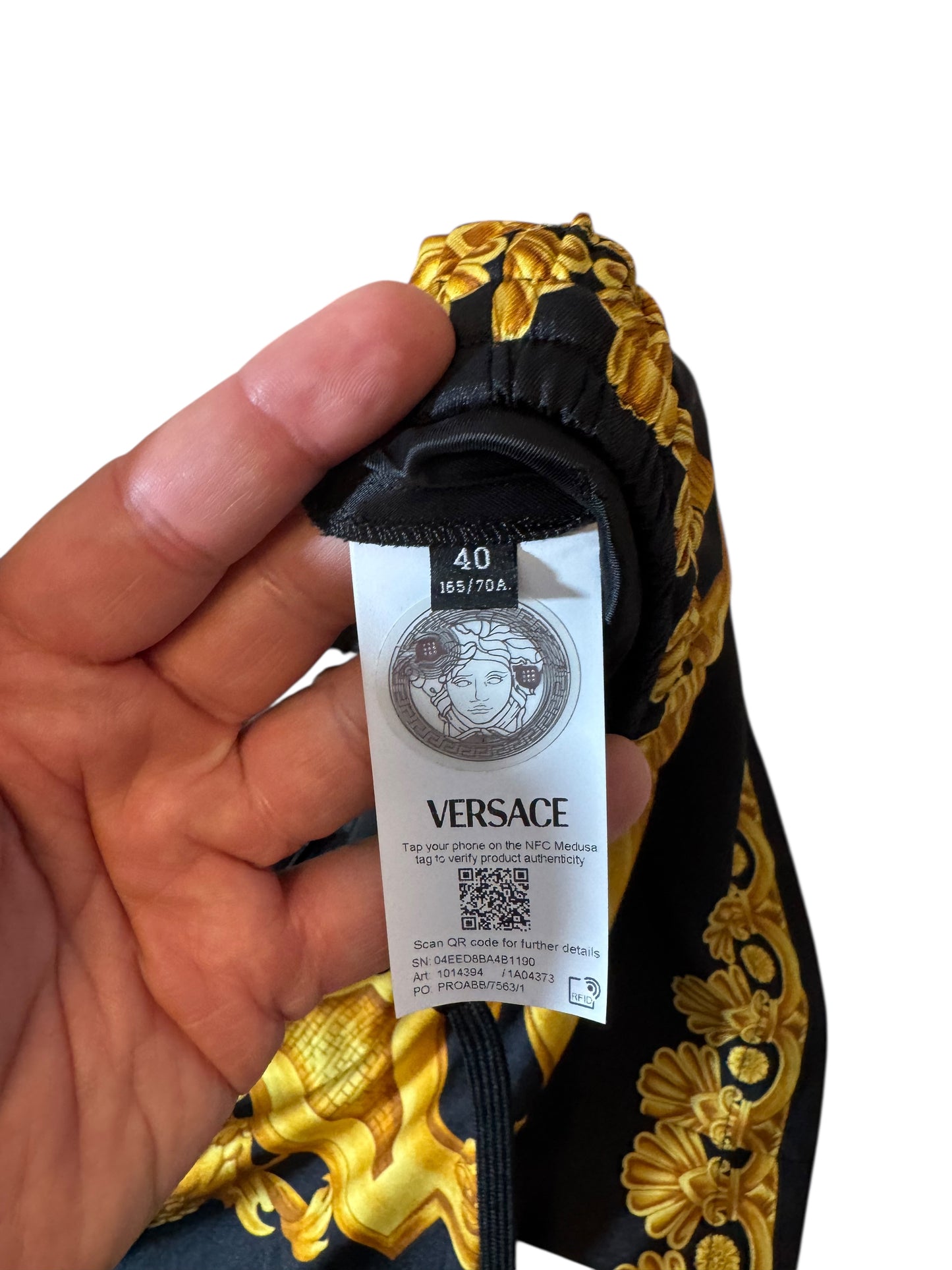 Shorts Versace Donna Heritage Print Twill – Taglia 40 – Nuovi con Cartellini
