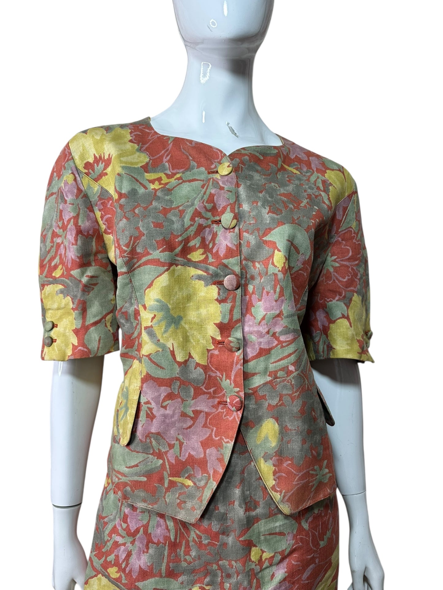 Burberry completo vintage in lino (L)