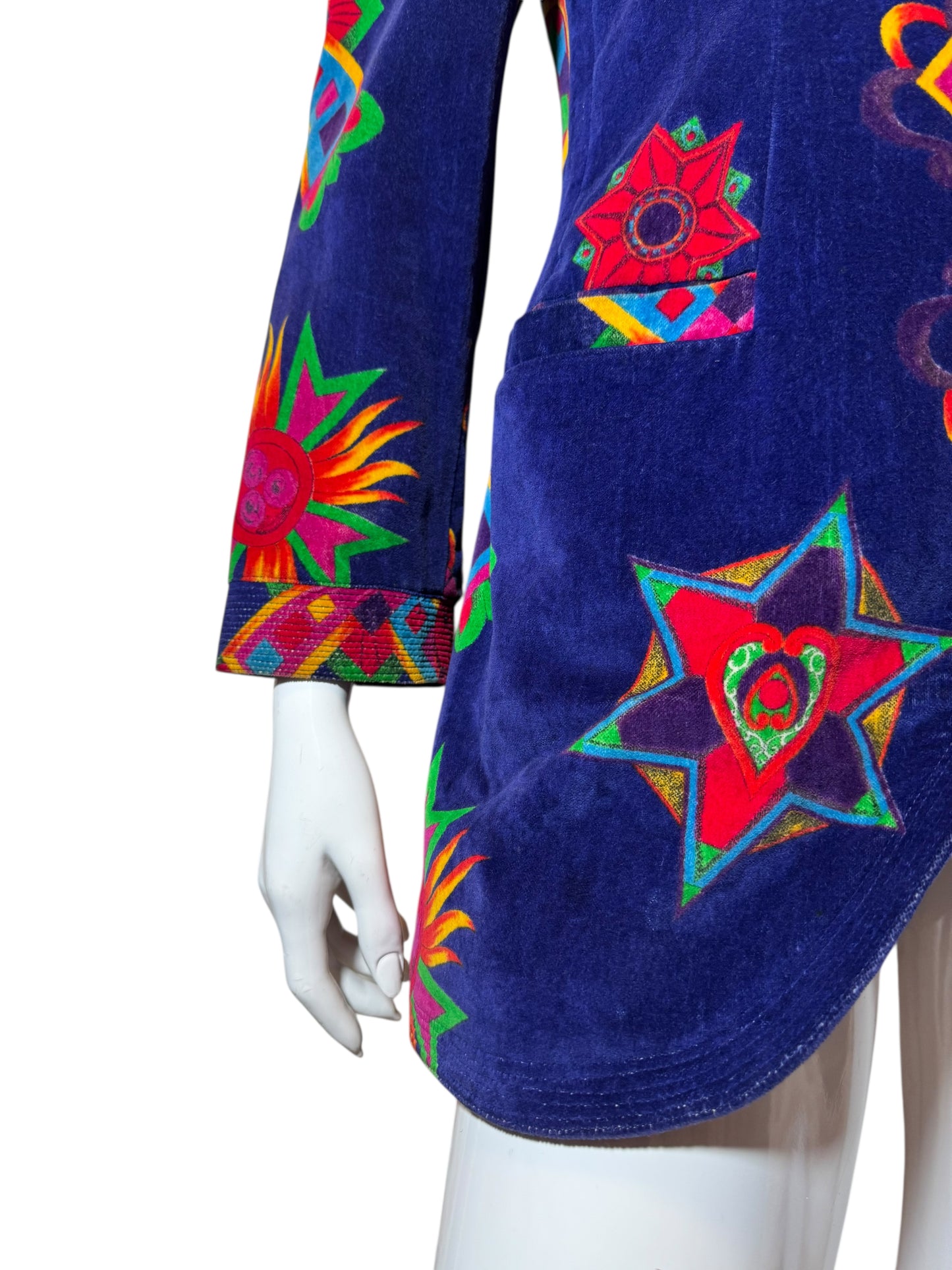 Gianni Versace Versus Giacca Donna Vintage - Velluto Blu - Made in Italy