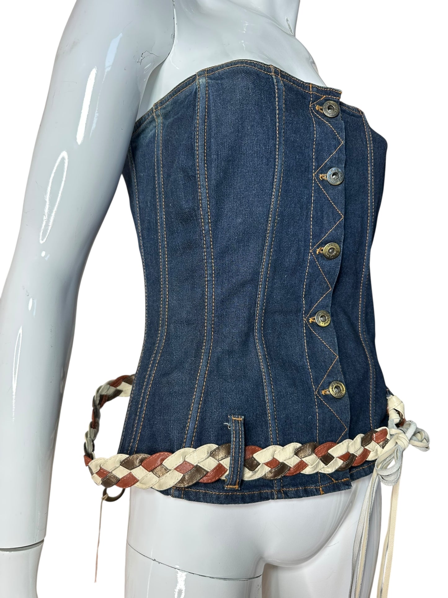 D&G bustier vintage in denim (M)