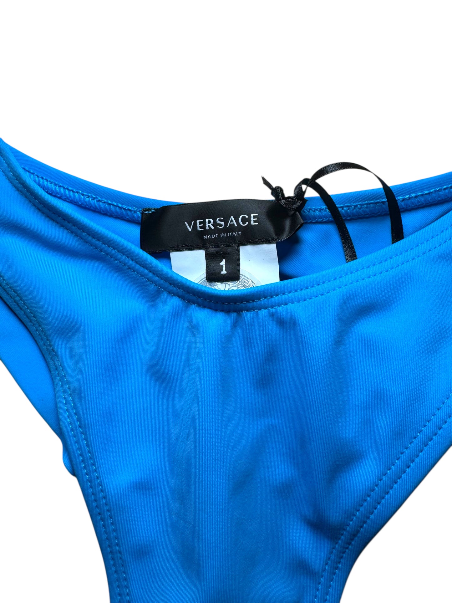 Slip Bikini Donna Versace Mare Elastico Greca Rosa - Taglia 1