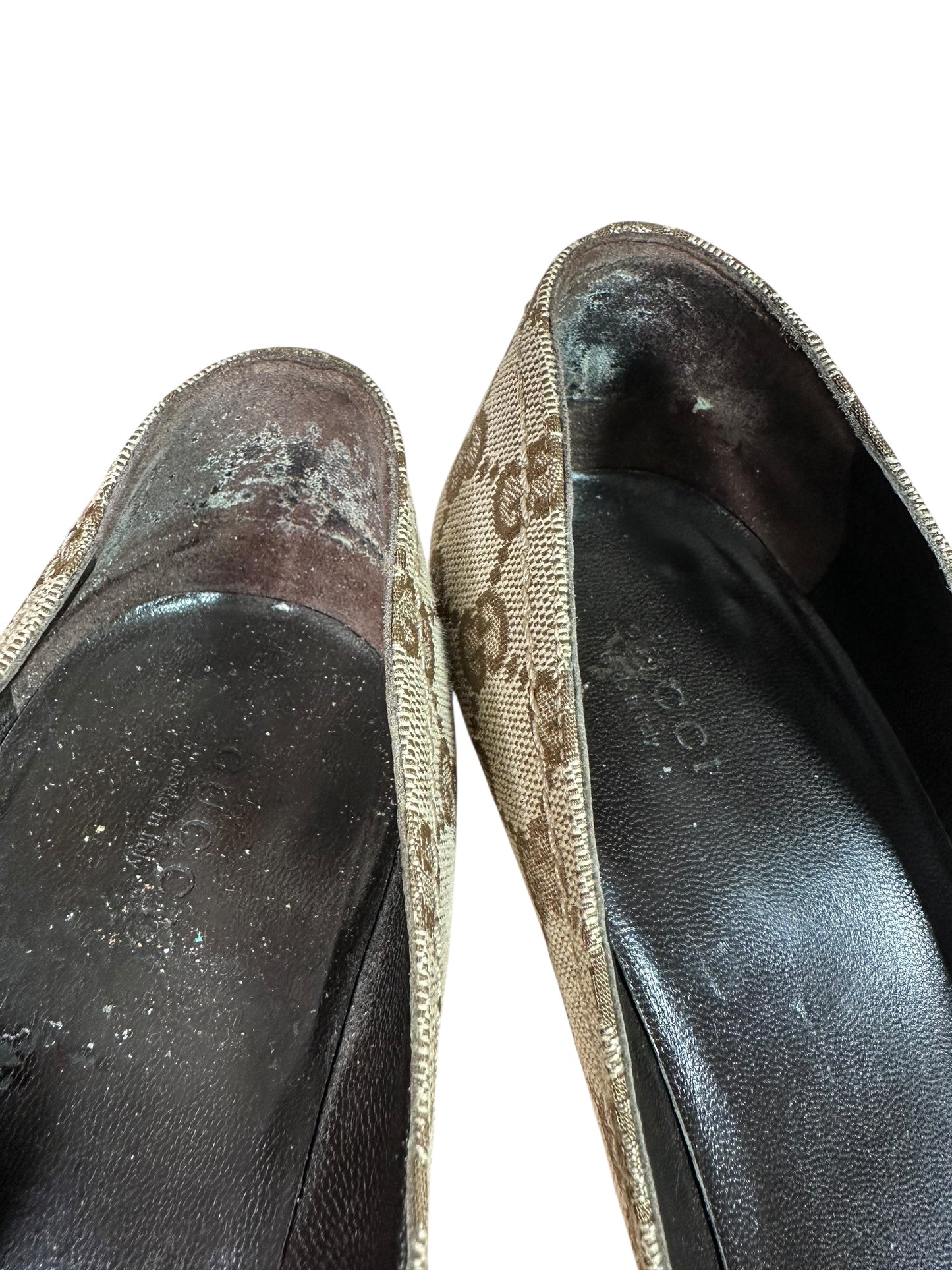 Gucci decolletè vintage in tela GG (41)
